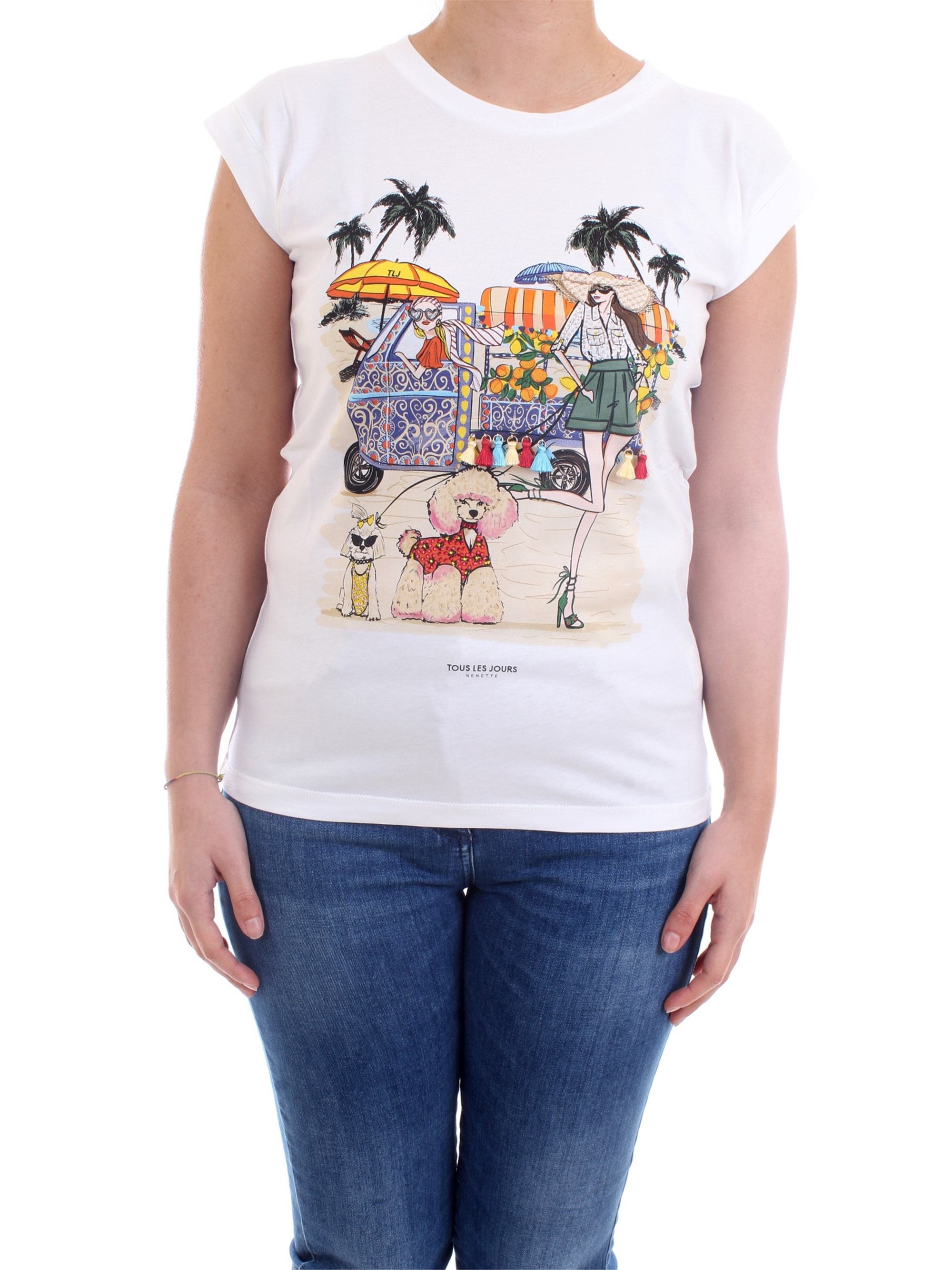 NENETTE - TOUS LES JOURS 31TJ-DAKOTA Beige Clothing Woman T-Shirt/Polo NENETTE - TOUS LES JOURS 31TJ-DAKOTA Beige Clothing Woman T-Shirt/Polo