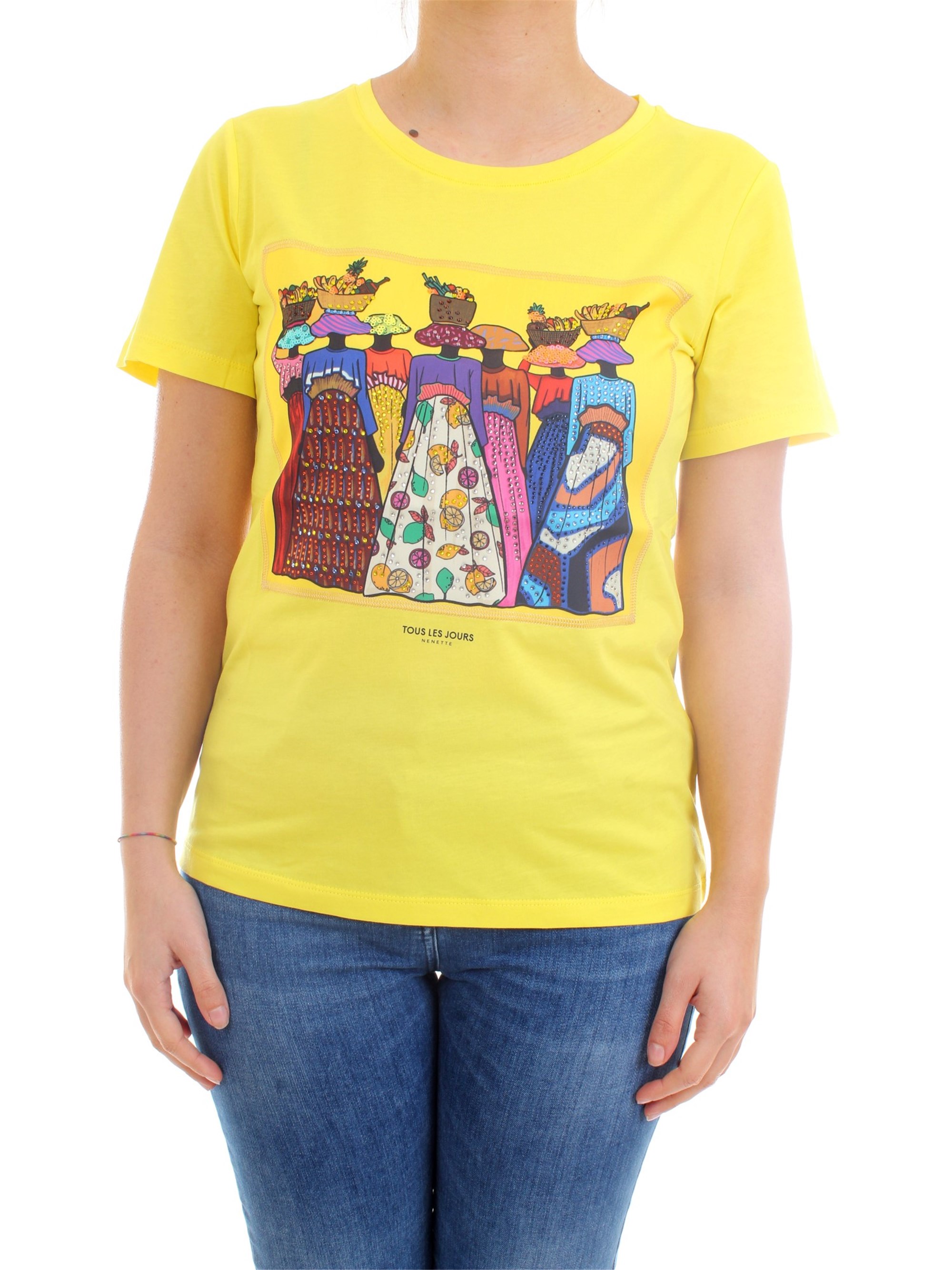 NENETTE - TOUS LES JOURS 31TJ-DUCK Yellow Clothing Woman T-Shirt/Polo NENETTE - TOUS LES JOURS 31TJ-DUCK Yellow Clothing Woman T-Shirt/Polo