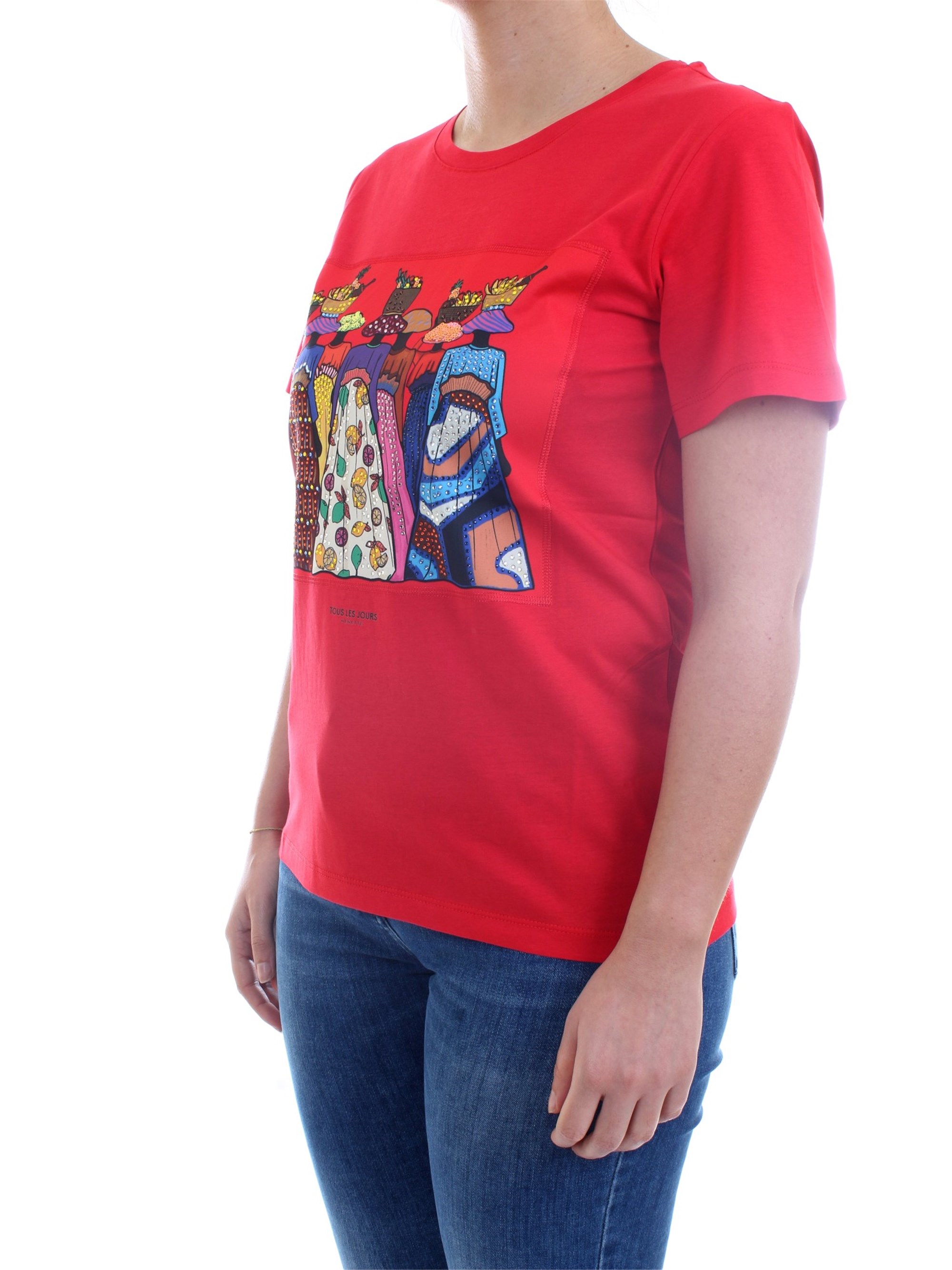 NENETTE - TOUS LES JOURS 31TJ-DUCK Red Clothing Woman T-Shirt/Polo NENETTE - TOUS LES JOURS 31TJ-DUCK Red Clothing Woman T-Shirt/Polo