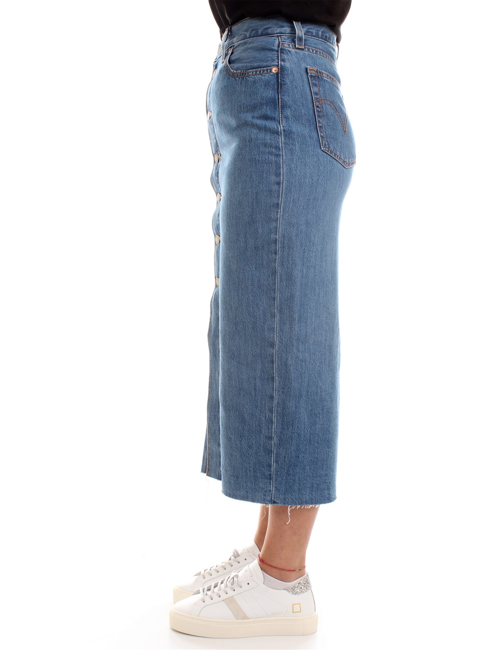 LEVI'S 85874 Medium blue Clothing Woman Skirt LEVI'S 85874 Medium blue Clothing Woman Skirt