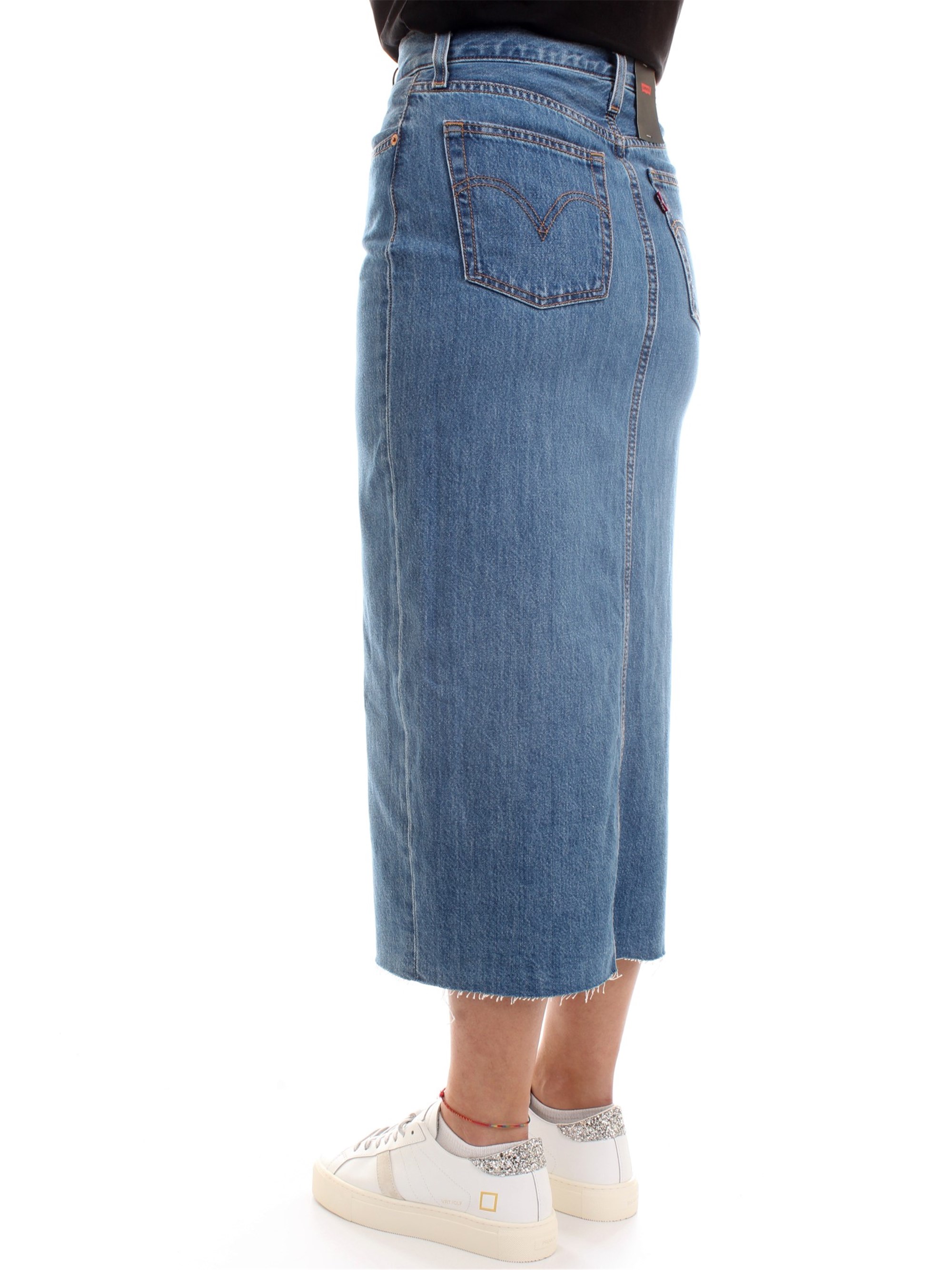 LEVI'S 85874 Medium blue Clothing Woman Skirt LEVI'S 85874 Medium blue Clothing Woman Skirt