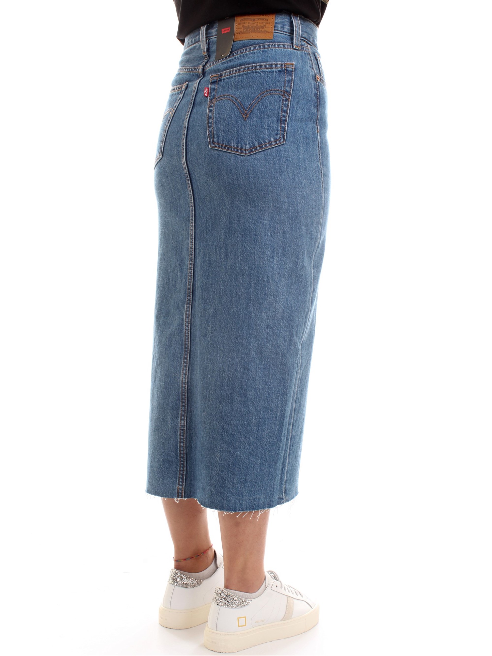 LEVI'S 85874 Medium blue Clothing Woman Skirt LEVI'S 85874 Medium blue Clothing Woman Skirt
