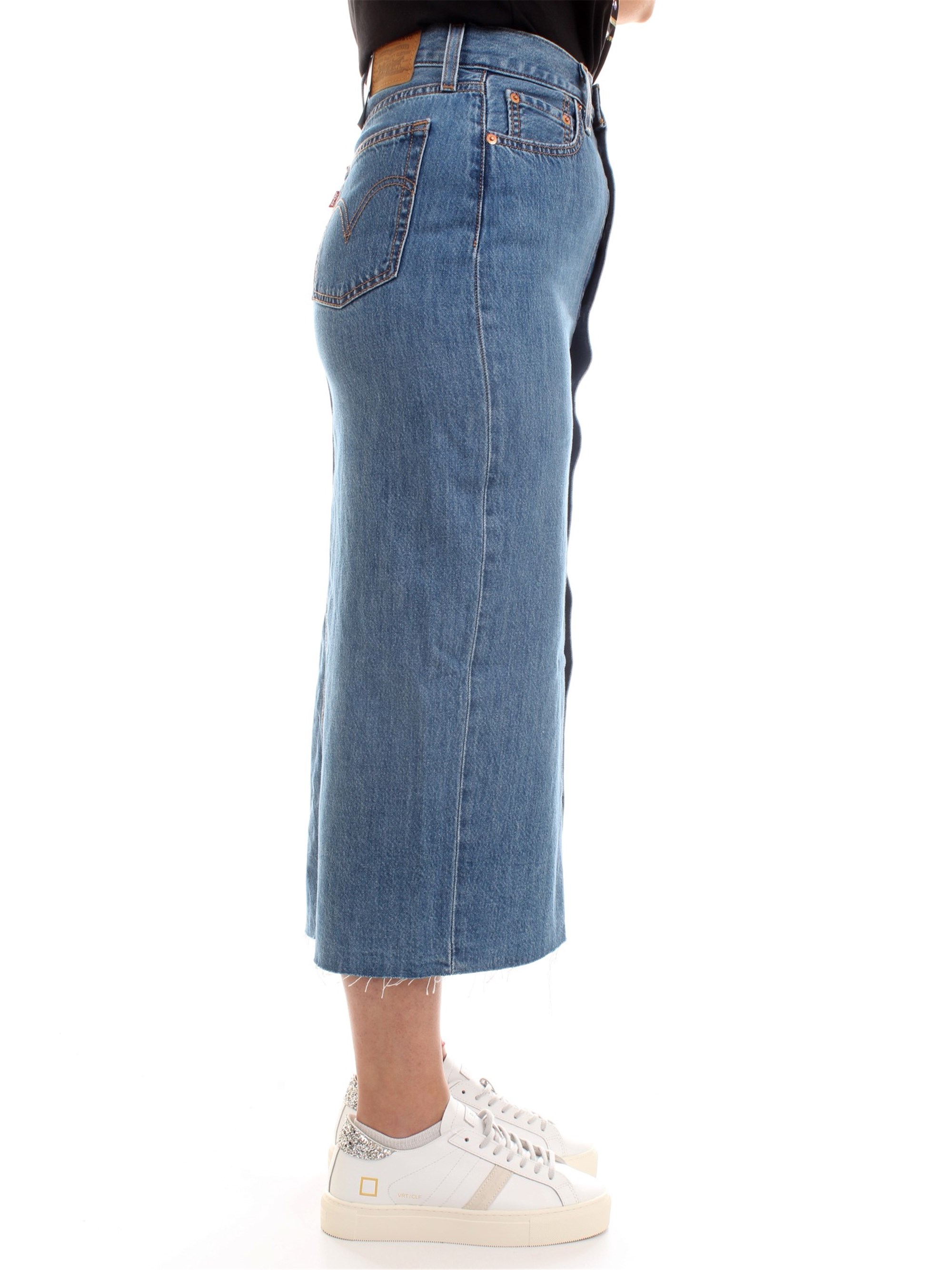 LEVI'S 85874 Medium blue Clothing Woman Skirt LEVI'S 85874 Medium blue Clothing Woman Skirt