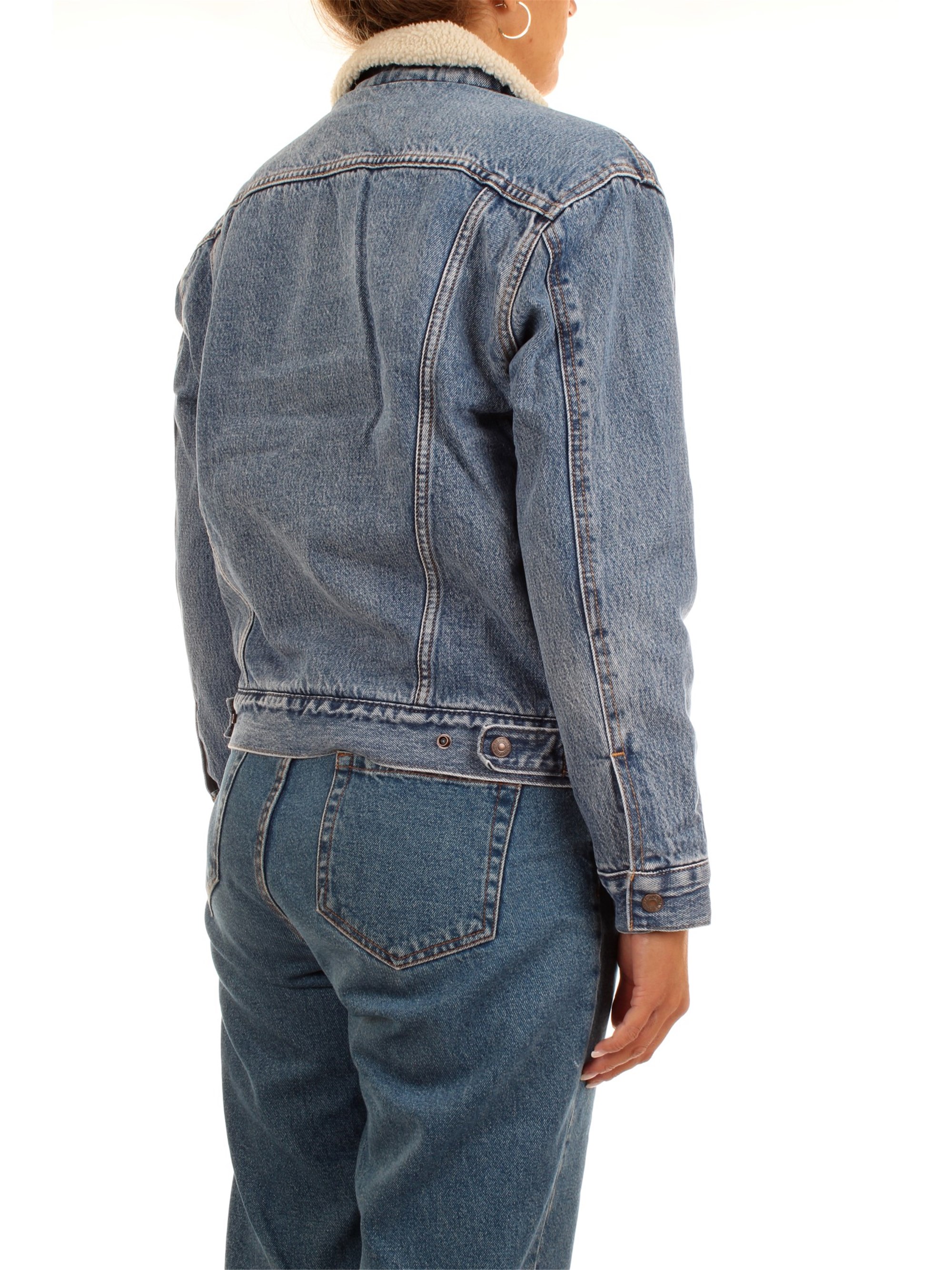 LEVI'S 36137-0005 Light blue Clothing Woman Jacket LEVI'S 36137-0005 Light blue Clothing Woman Jacket