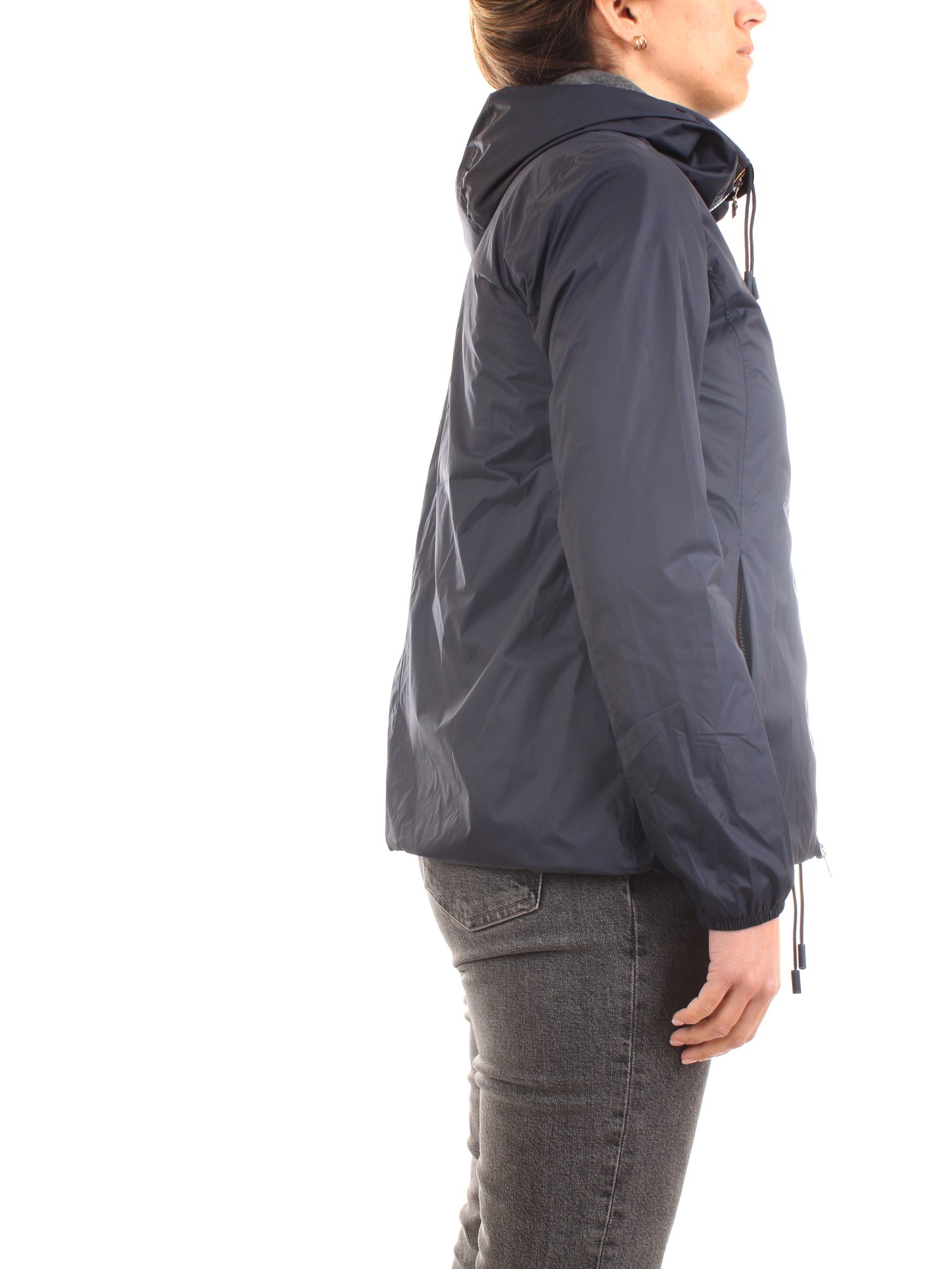 K-WAY K00BHI0 K89 Blue Clothing Woman Jacket K-WAY K00BHI0 K89 Blue Clothing Woman Jacket