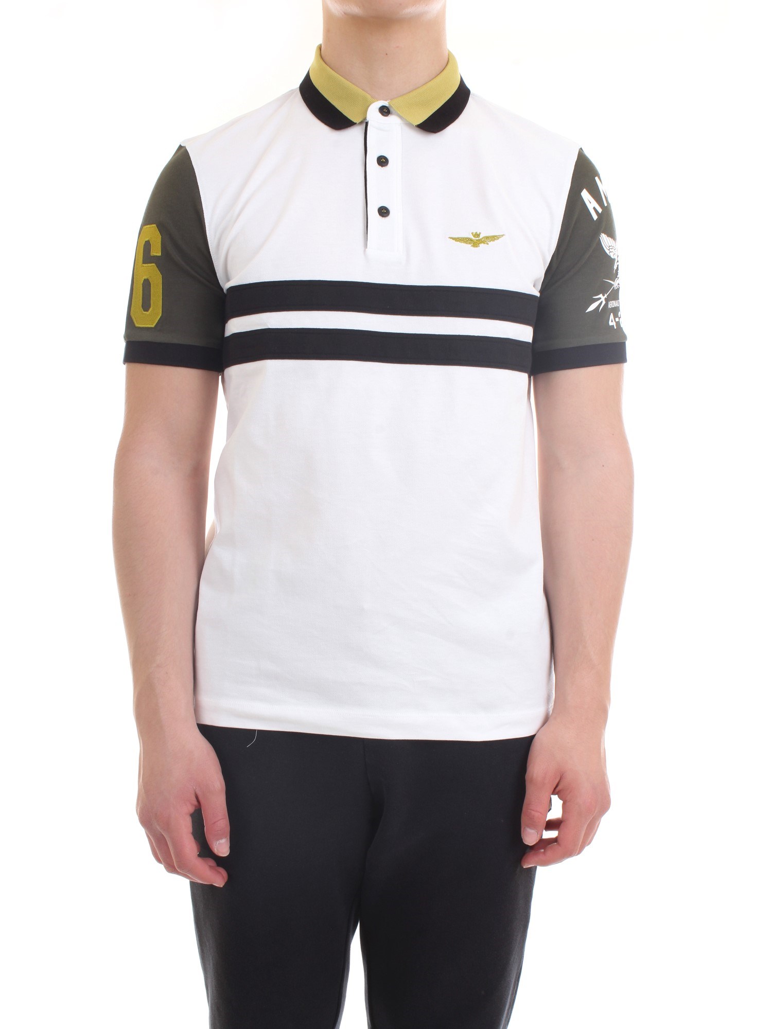 AERONAUTICA MILITARE 211PO1537P178 White Clothing Man Polo shirt AERONAUTICA MILITARE 211PO1537P178 White Clothing Man Polo shirt