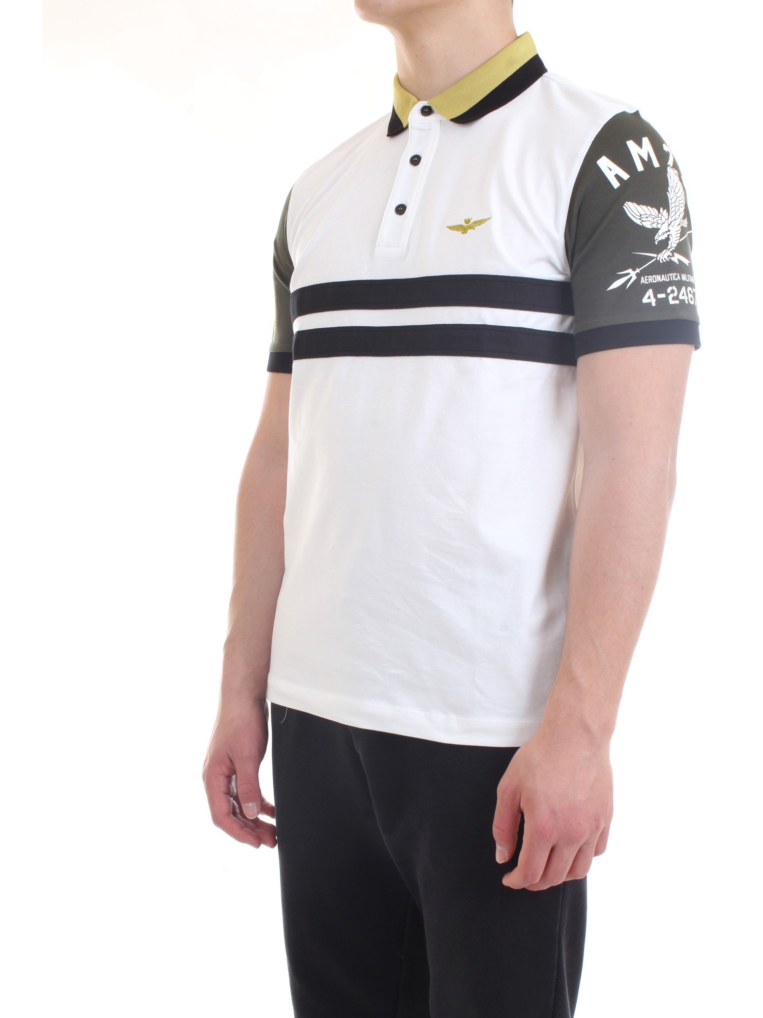 AERONAUTICA MILITARE 211PO1537P178 White Clothing Man Polo shirt AERONAUTICA MILITARE 211PO1537P178 White Clothing Man Polo shirt