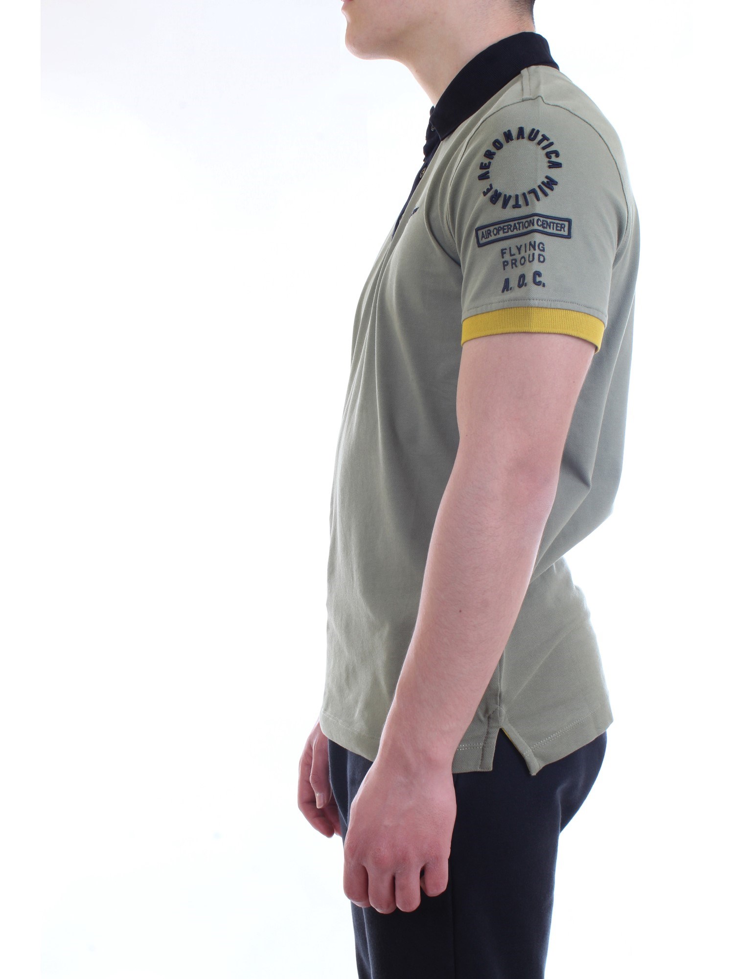 AERONAUTICA MILITARE 211PO1517P173 Military green Clothing Man Polo shirt AERONAUTICA MILITARE 211PO1517P173 Military green Clothing Man Polo shirt