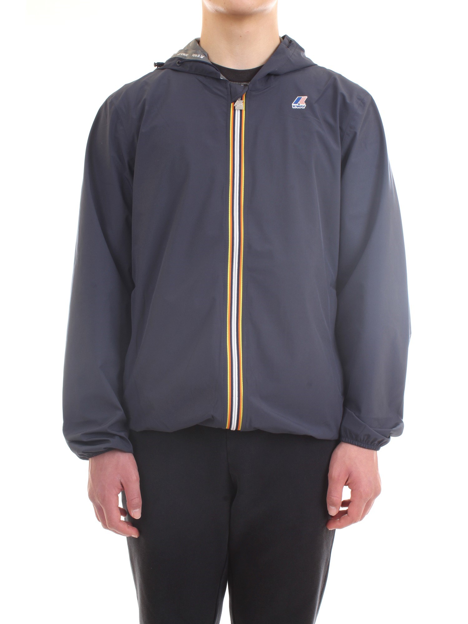 K-WAY K00BBV0 Blue Clothing Man Jacket K-WAY K00BBV0 Blue Clothing Man Jacket