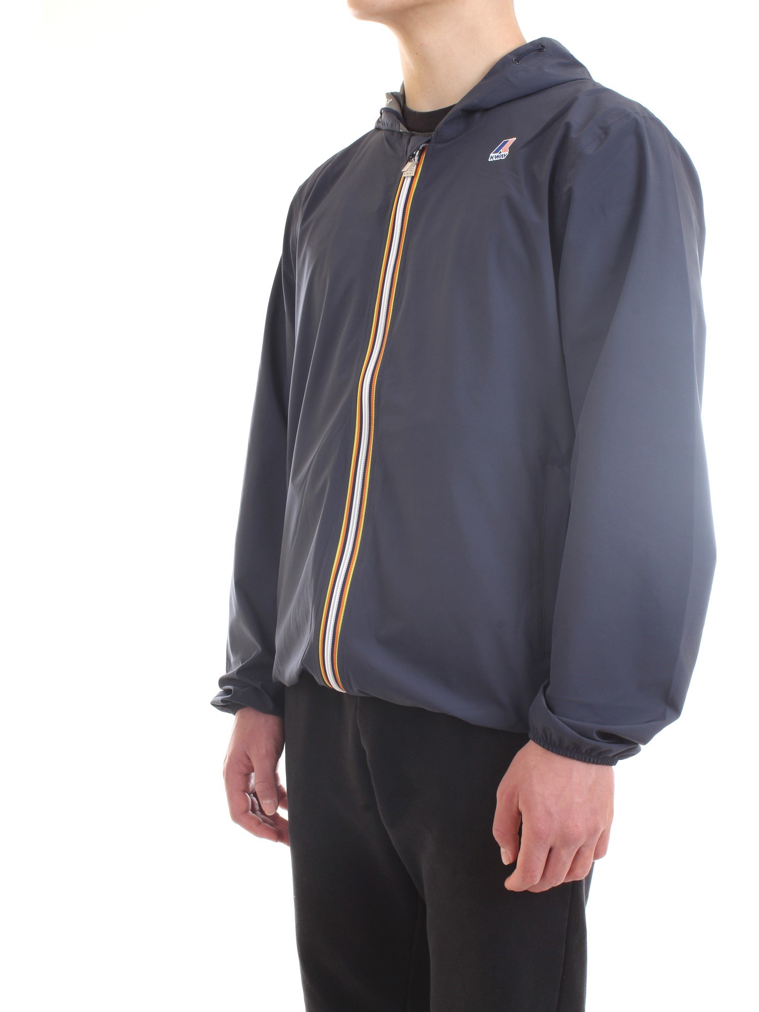 K-WAY K00BBV0 Blue Clothing Man Jacket K-WAY K00BBV0 Blue Clothing Man Jacket