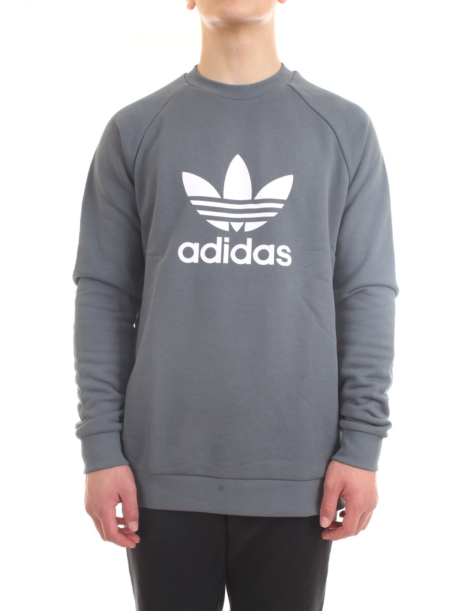 ADIDAS ORIGINALS GN3471 Light blue Clothing Man Sweater ADIDAS ORIGINALS GN3471 Light blue Clothing Man Sweater