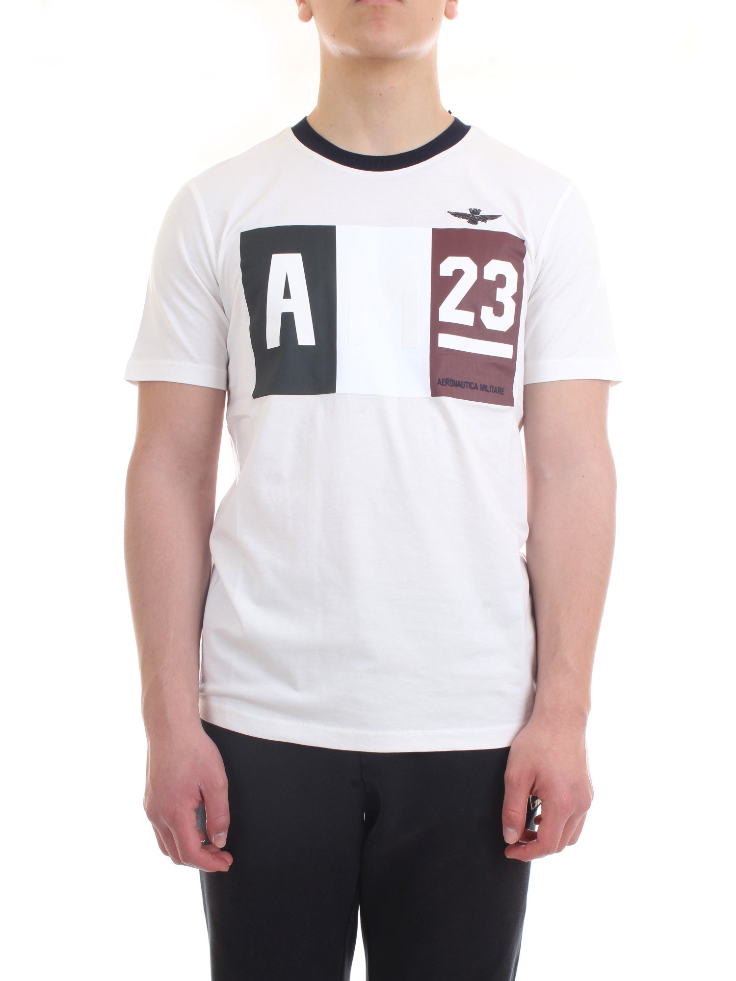 AERONAUTICA MILITARE 211TS1866J492 White Clothing Man T-Shirt/Polo AERONAUTICA MILITARE 211TS1866J492 White Clothing Man T-Shirt/Polo
