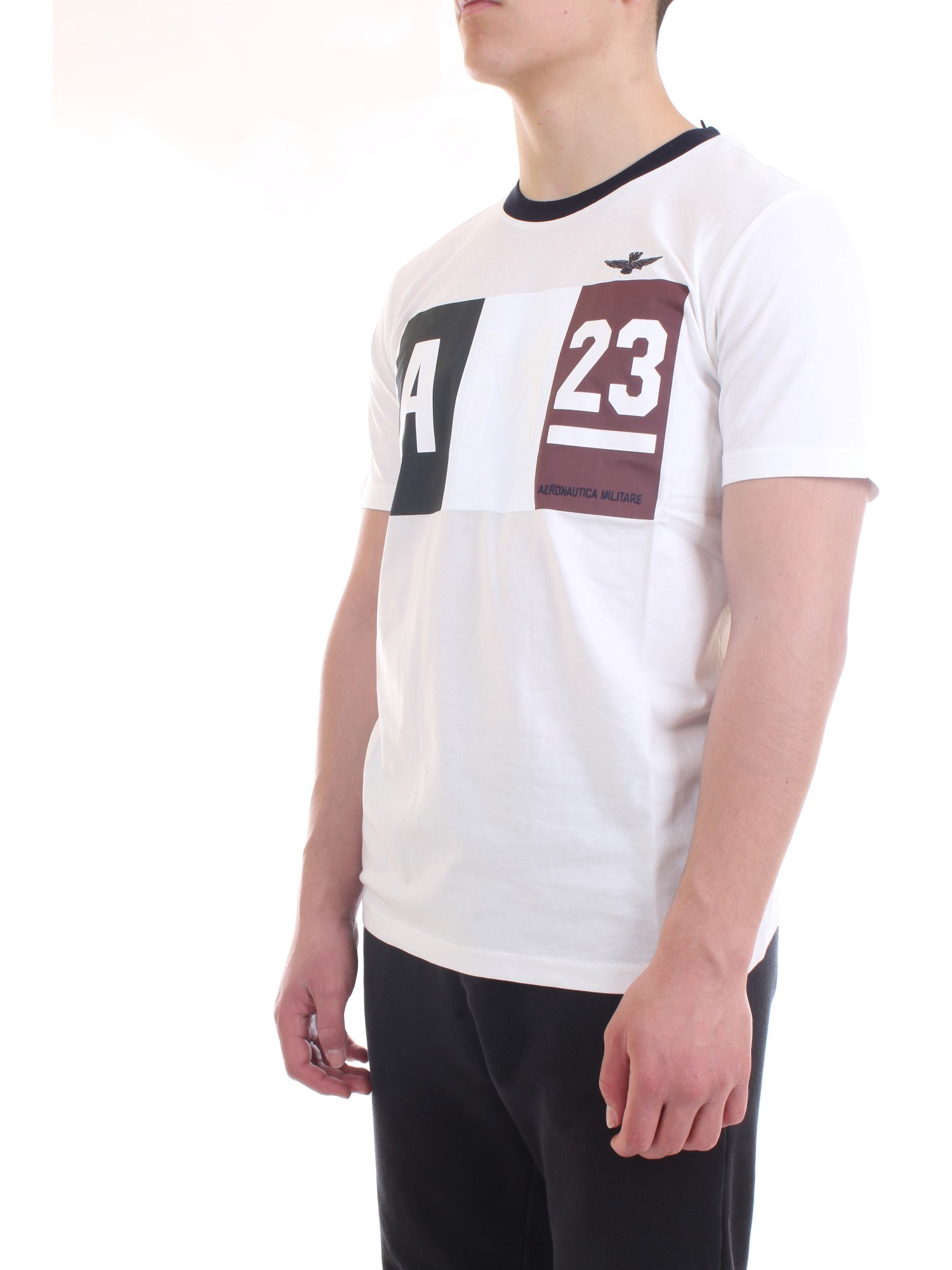 AERONAUTICA MILITARE 211TS1866J492 White Clothing Man T-Shirt/Polo AERONAUTICA MILITARE 211TS1866J492 White Clothing Man T-Shirt/Polo