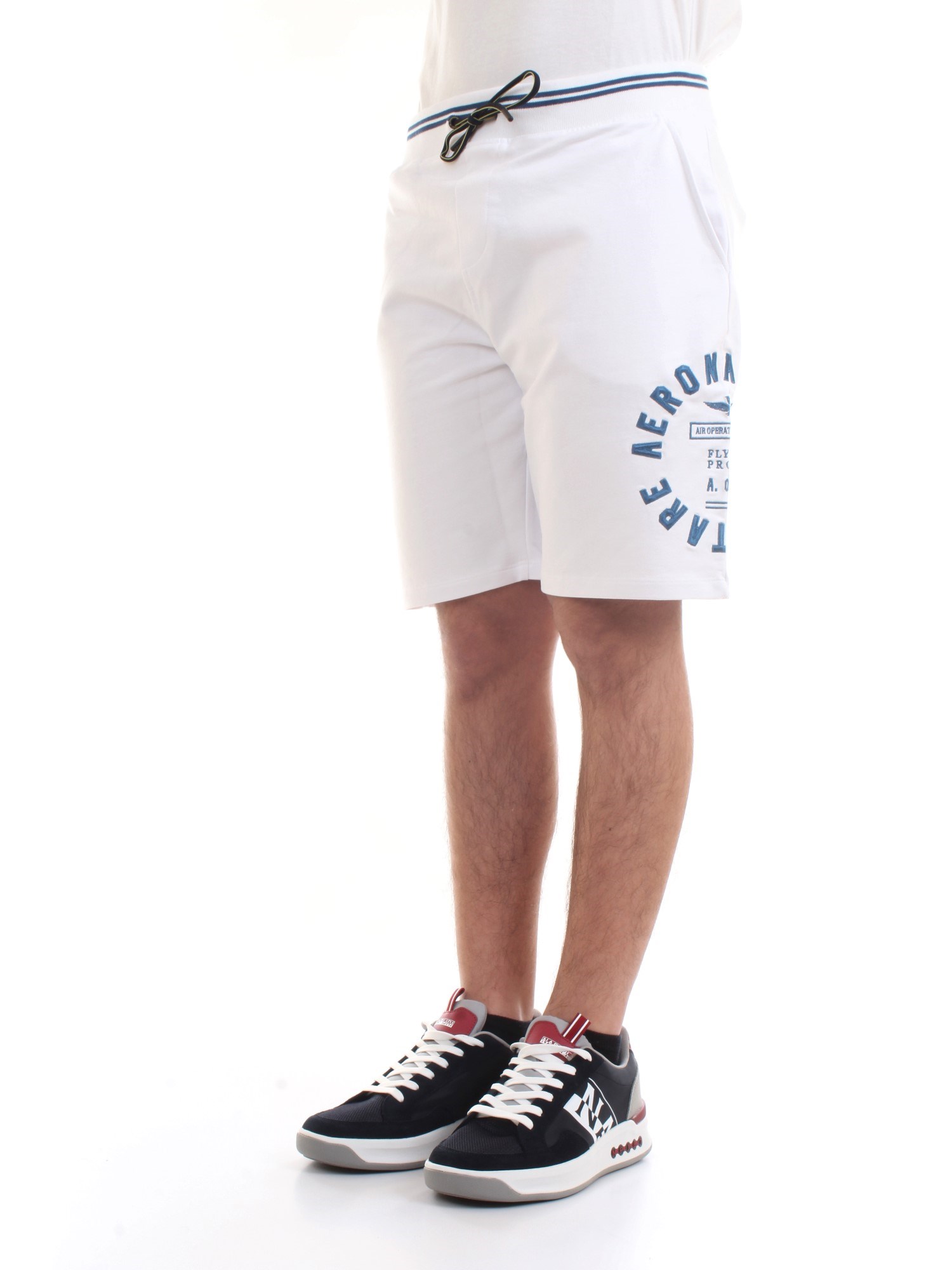 AERONAUTICA MILITARE 211BE109F419 White Clothing Man Shorts AERONAUTICA MILITARE 211BE109F419 White Clothing Man Shorts