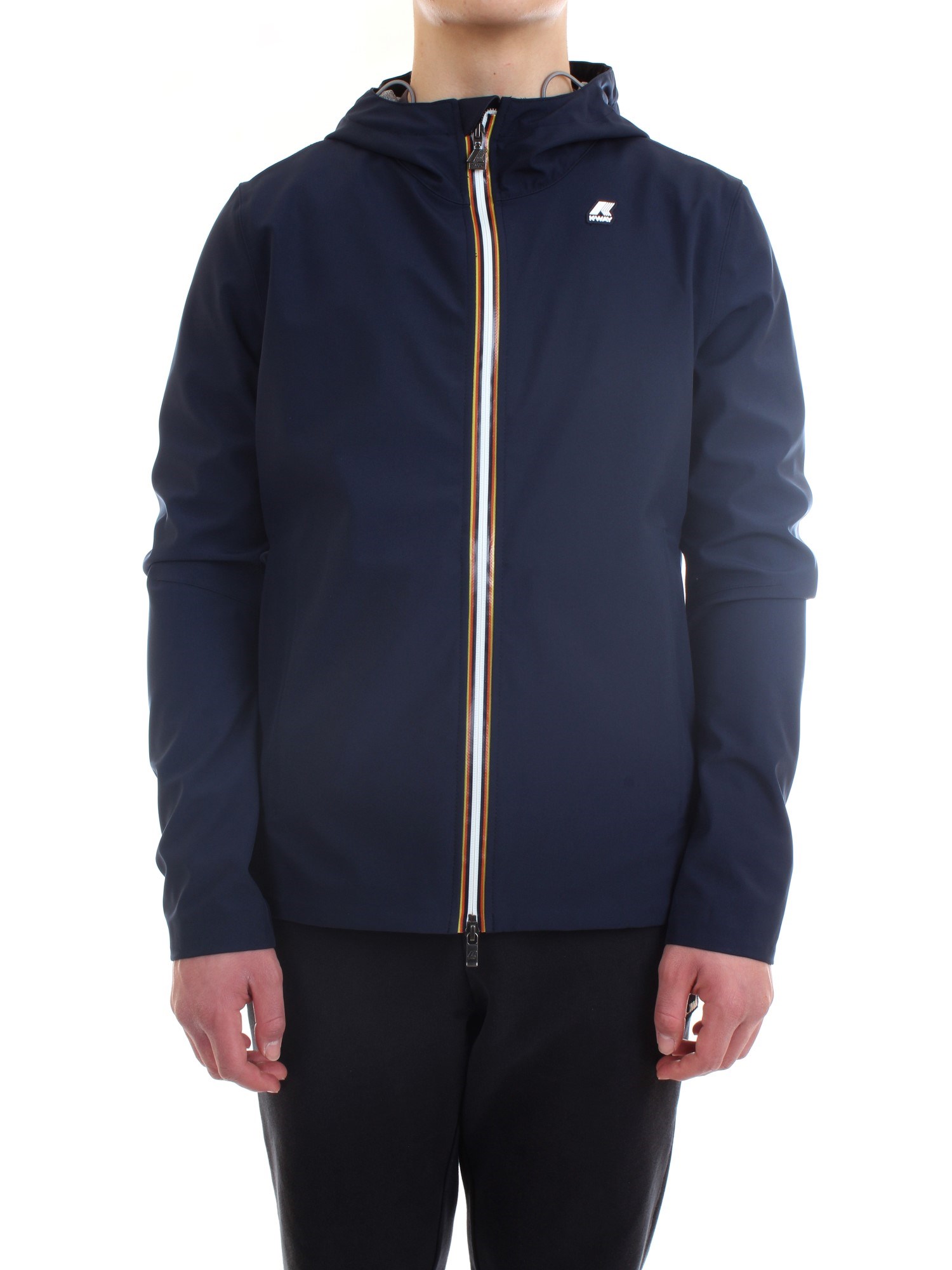 K-WAY K007LV0 Blue Clothing Man Jacket K-WAY K007LV0 Blue Clothing Man Jacket