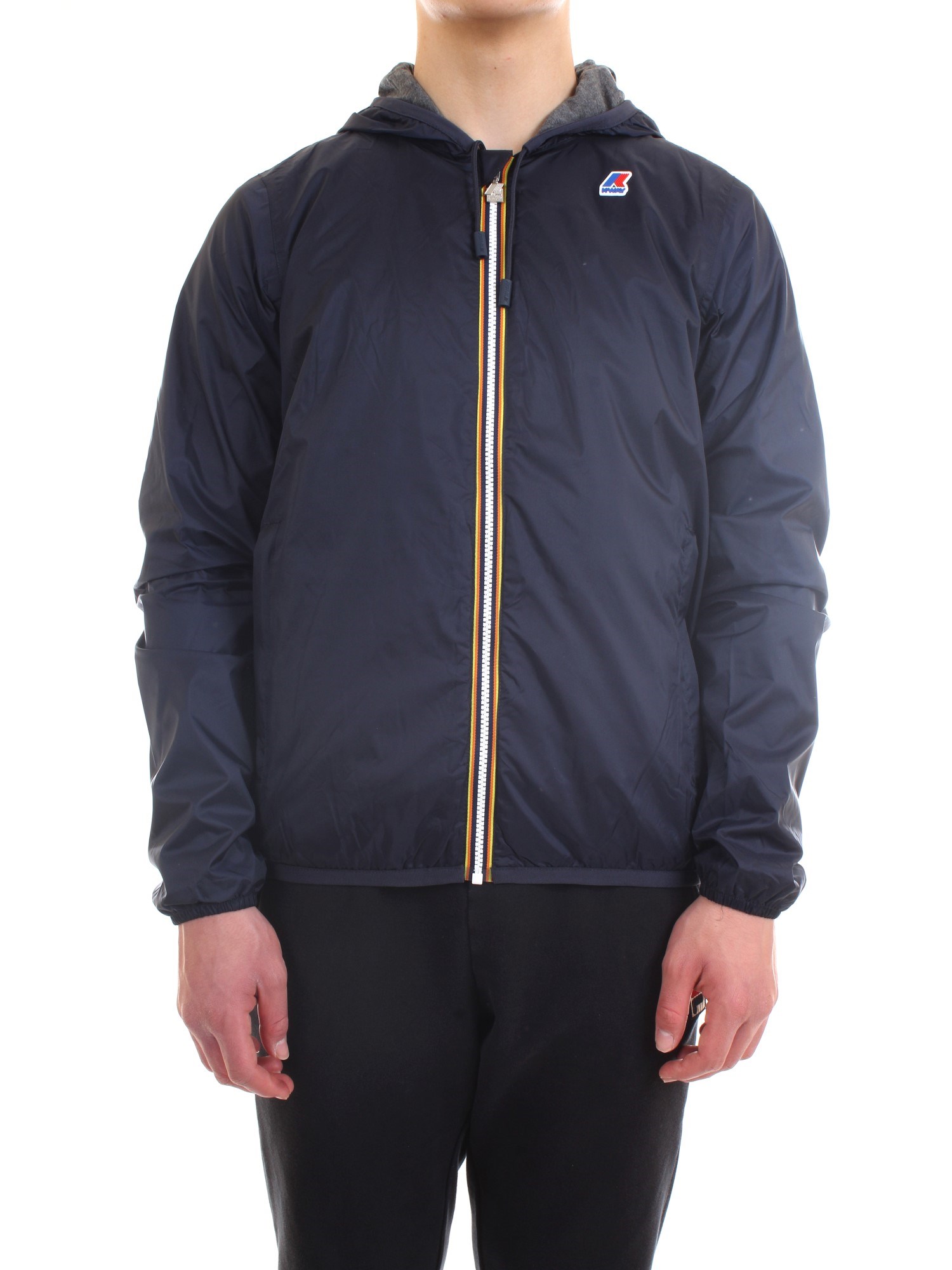 K-WAY K007A10 Blue Clothing Man Jacket K-WAY K007A10 Blue Clothing Man Jacket