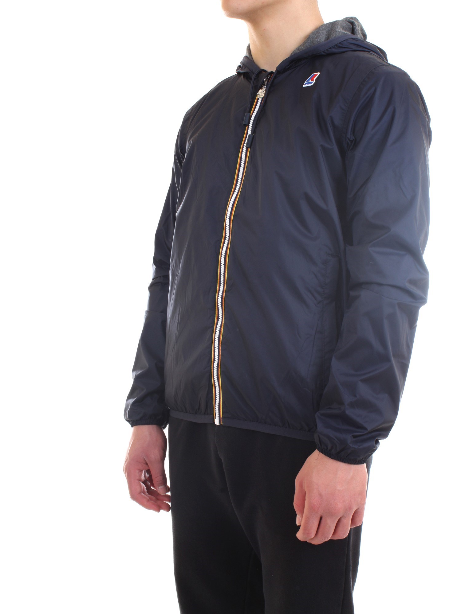 K-WAY K007A10 Blue Clothing Man Jacket K-WAY K007A10 Blue Clothing Man Jacket