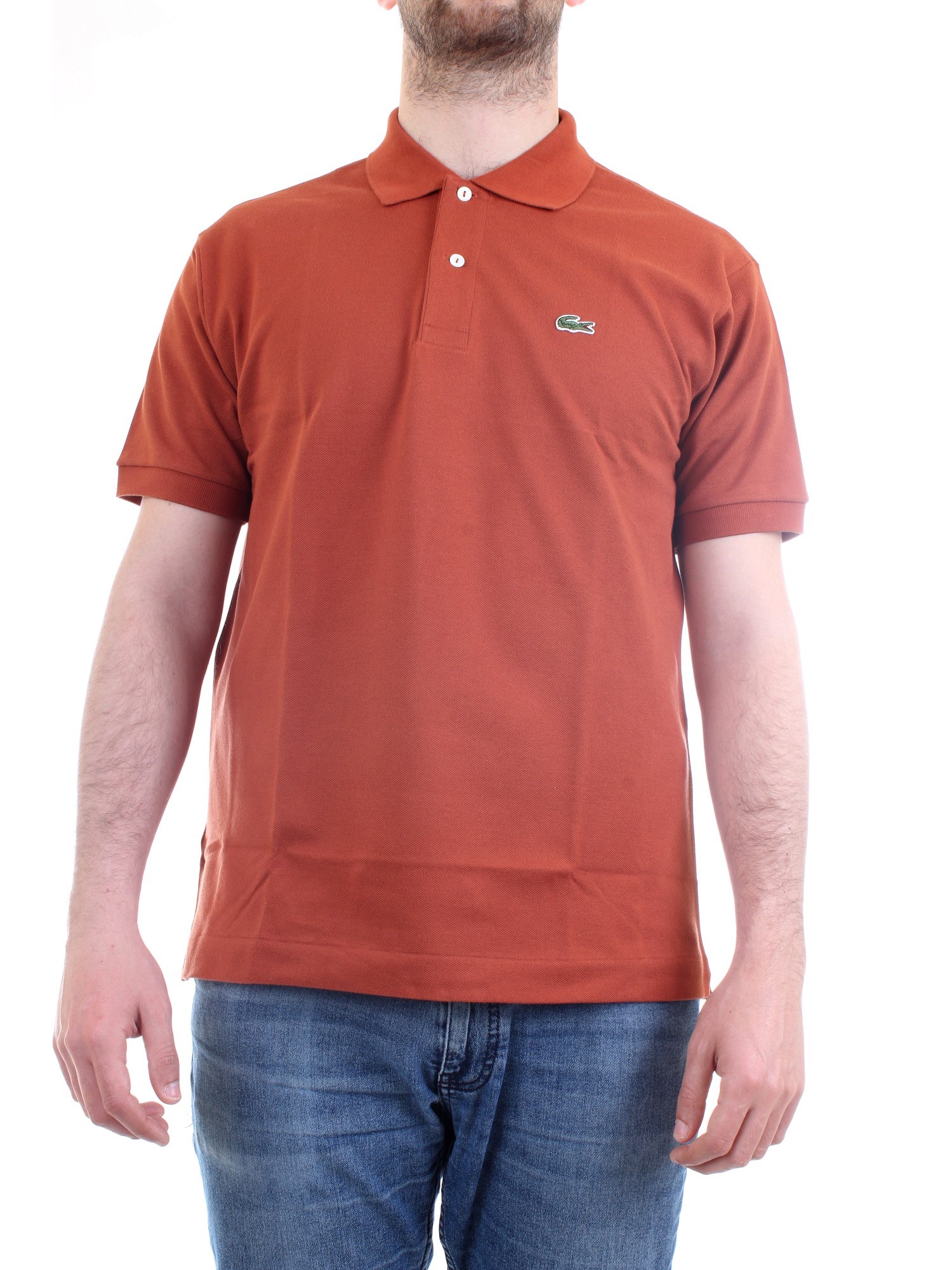 Lacoste L.12.12 Brown Clothing Man Polo shirt Lacoste L.12.12 Brown Clothing Man Polo shirt