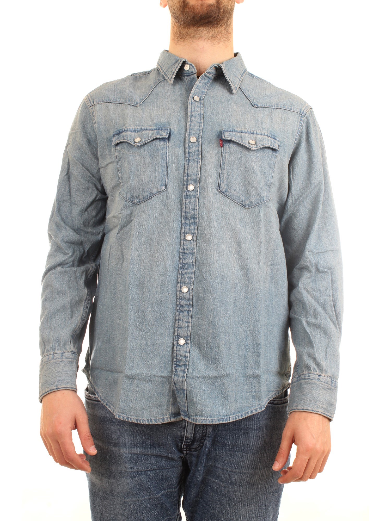 LEVI'S 85744 Medium blue Clothing Man Shirt LEVI'S 85744 Medium blue Clothing Man Shirt