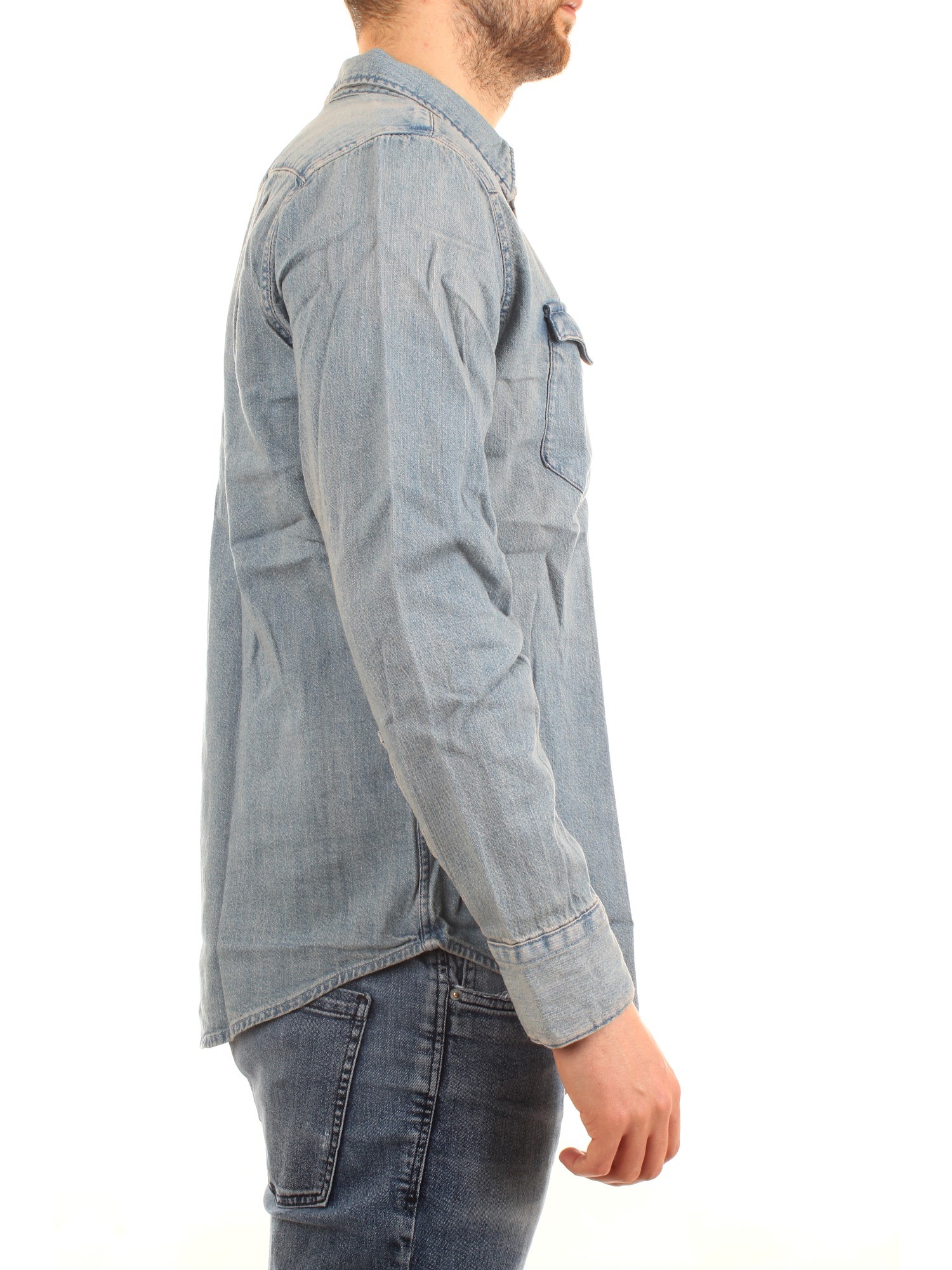 LEVI'S 85744 Medium blue Clothing Man Shirt LEVI'S 85744 Medium blue Clothing Man Shirt