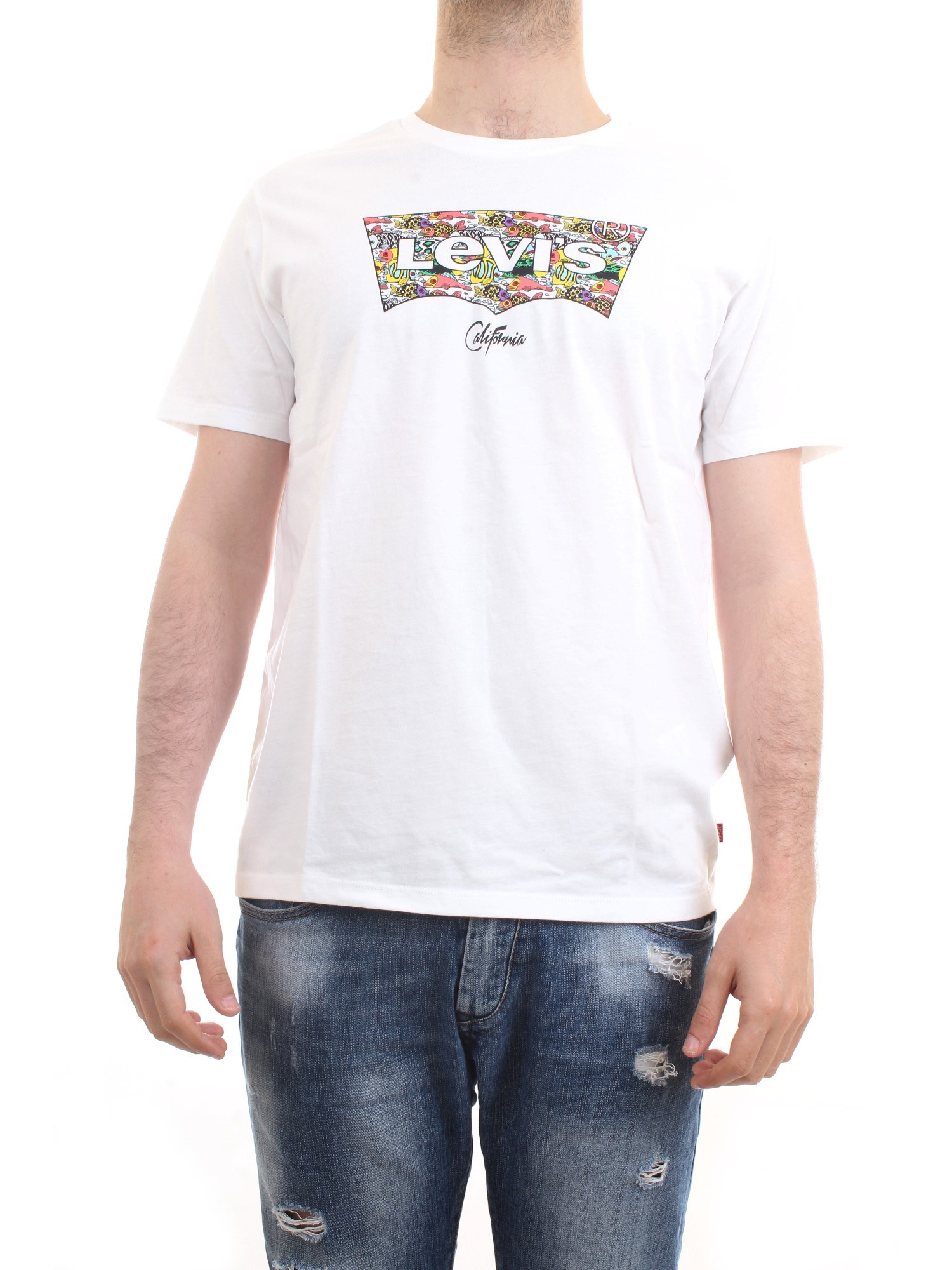 LEVI'S 22489-0318 White Clothing Man T-Shirt/Polo LEVI'S 22489-0318 White Clothing Man T-Shirt/Polo