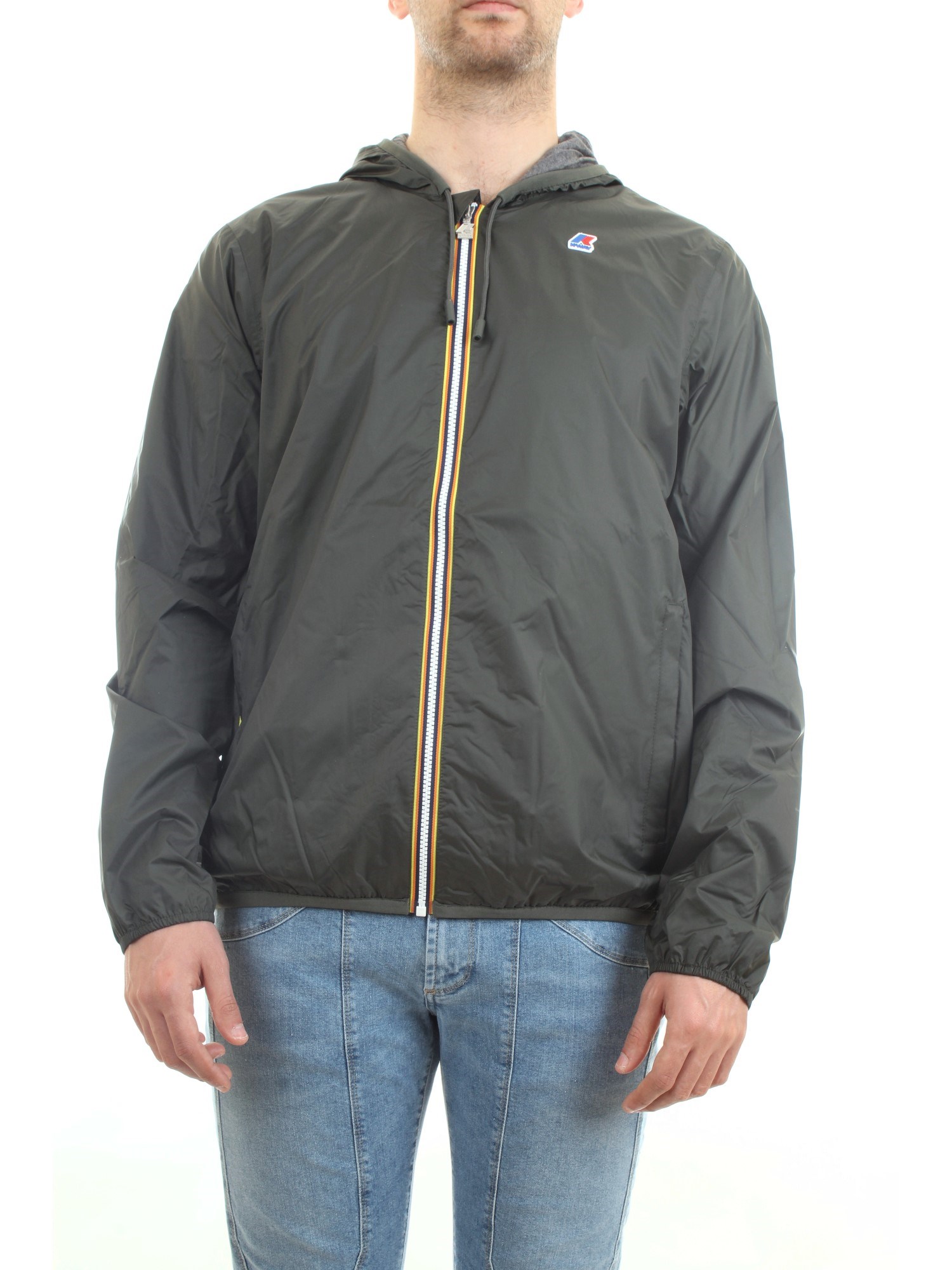 K-WAY K007A10 Military green Clothing Man Jacket K-WAY K007A10 Military green Clothing Man Jacket