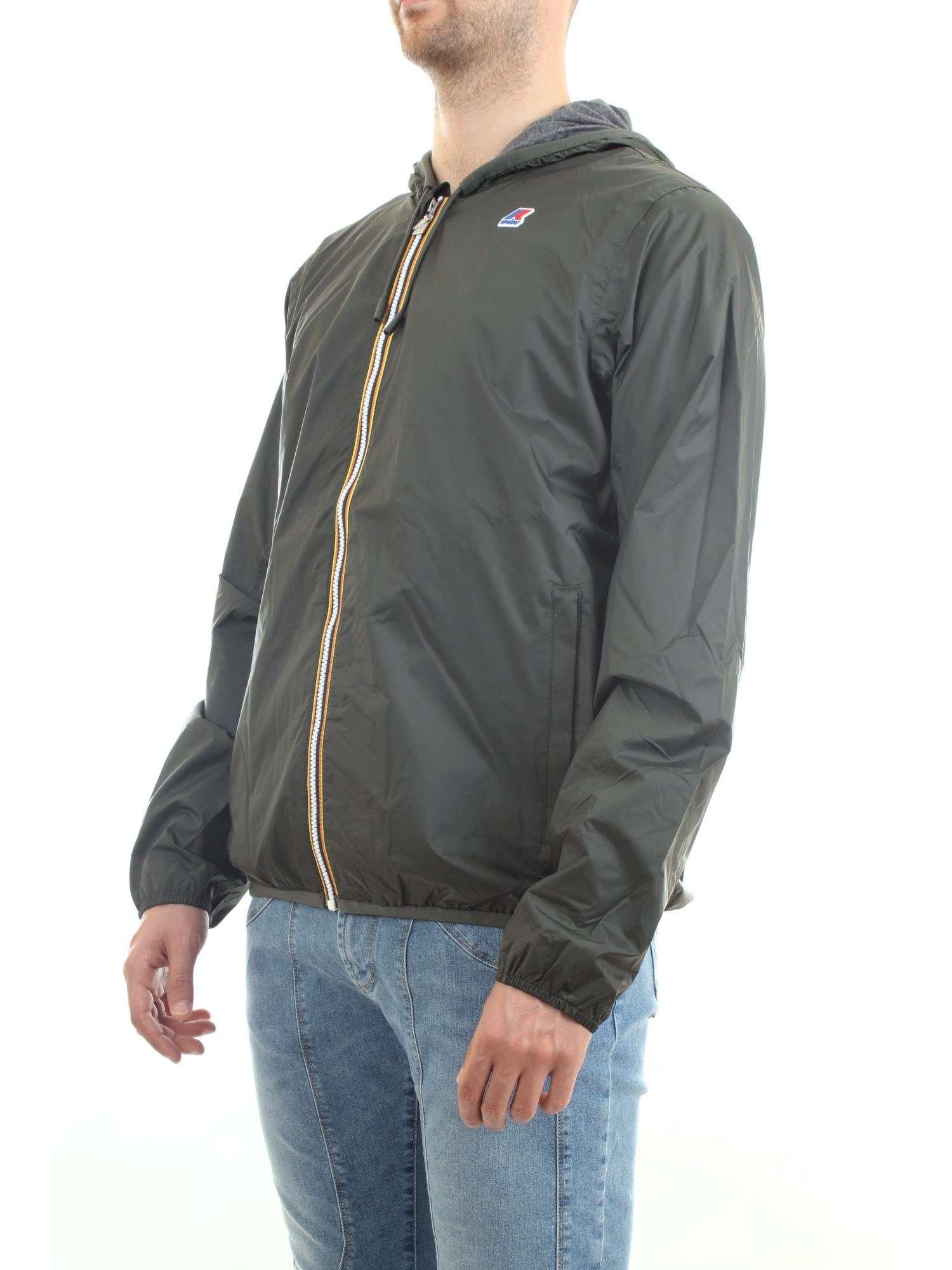 K-WAY K007A10 Military green Clothing Man Jacket K-WAY K007A10 Military green Clothing Man Jacket