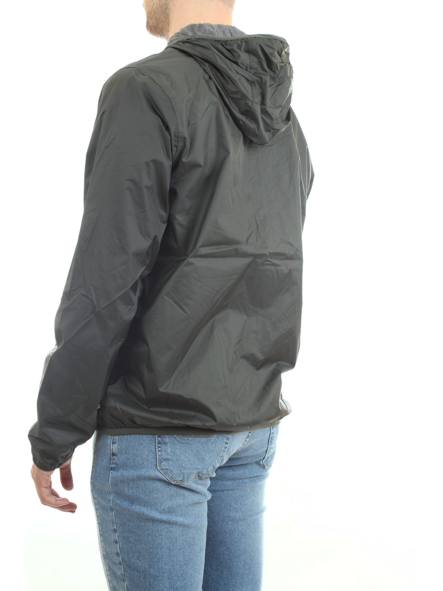 K-WAY K007A10 Military green Clothing Man Jacket K-WAY K007A10 Military green Clothing Man Jacket