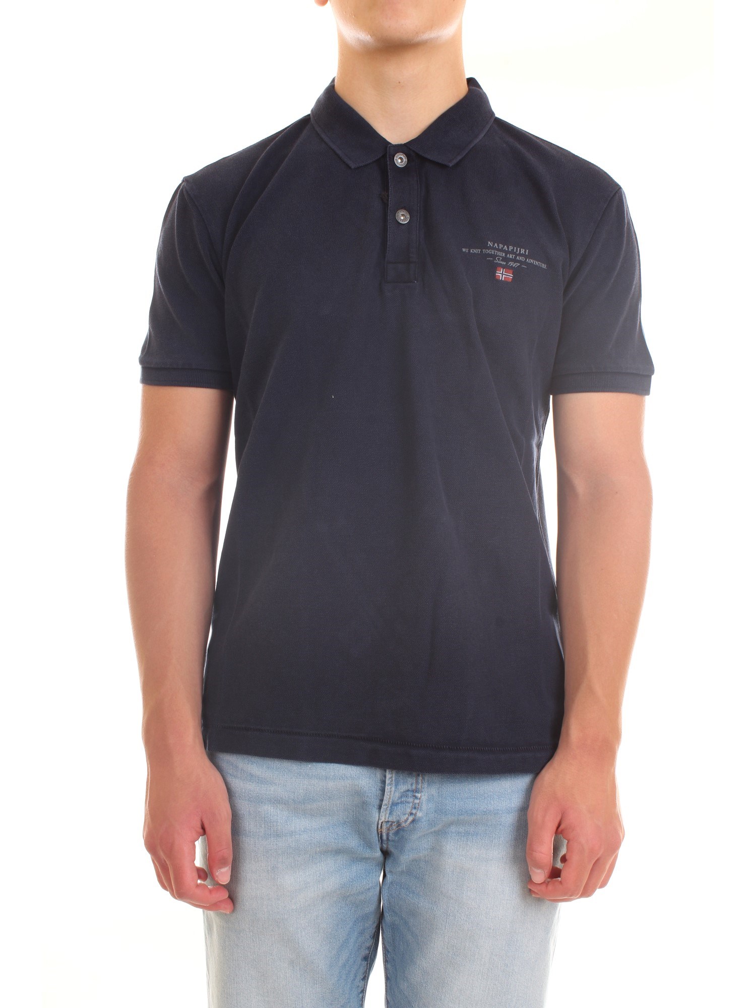 NAPAPIJRI NP0A4FA Blue Clothing Man Polo shirt NAPAPIJRI NP0A4FA Blue Clothing Man Polo shirt