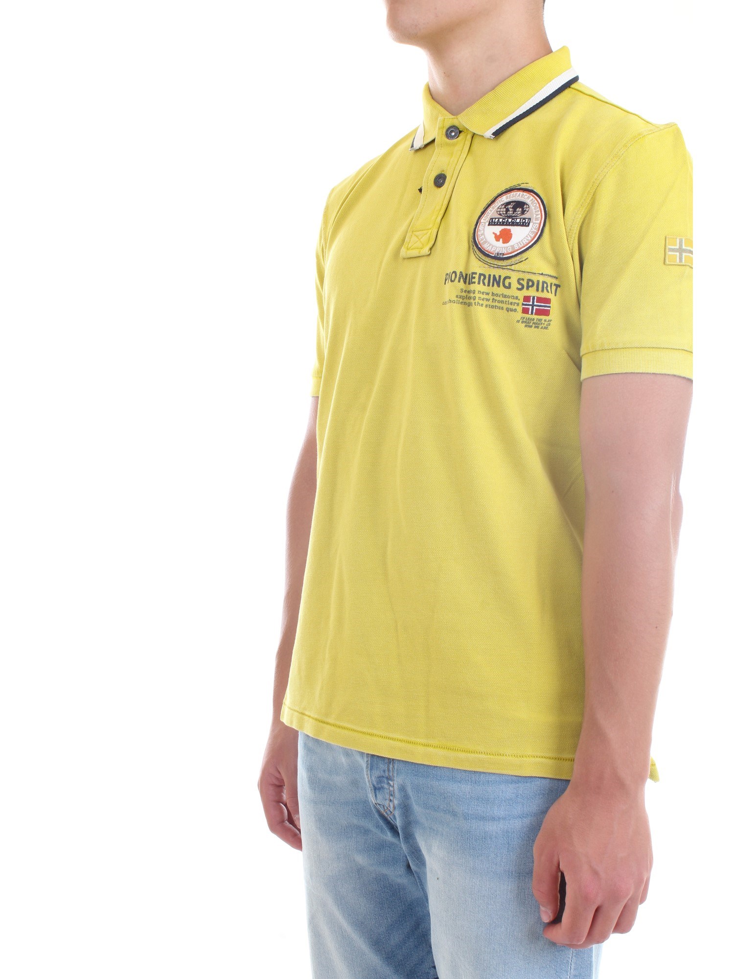 NAPAPIJRI NP0A4F6D Yellow Clothing Man Polo shirt NAPAPIJRI NP0A4F6D Yellow Clothing Man Polo shirt