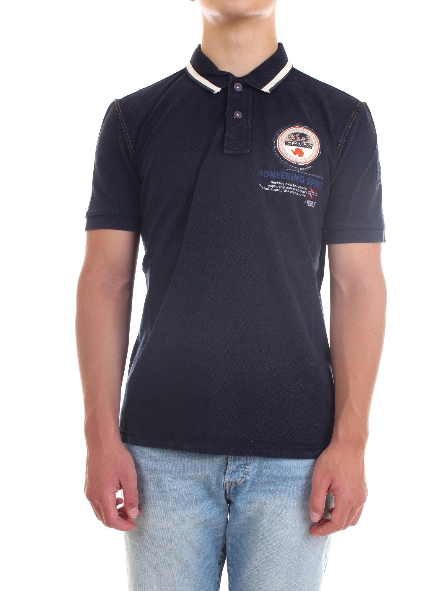 NAPAPIJRI NP0A4F6D Blue Clothing Man Polo shirt NAPAPIJRI NP0A4F6D Blue Clothing Man Polo shirt
