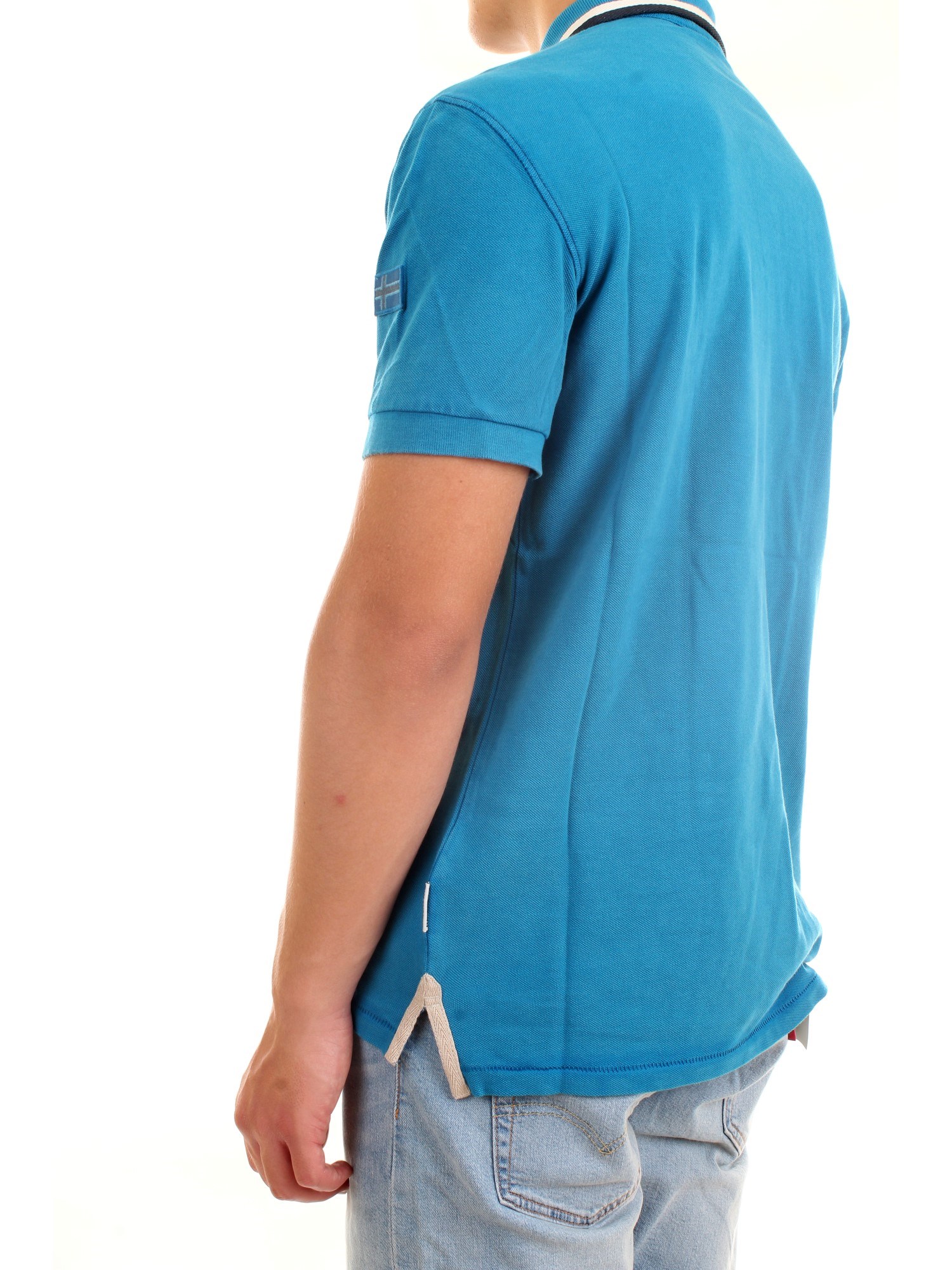 NAPAPIJRI NP0A4F6D Light blue Clothing Man Polo shirt NAPAPIJRI NP0A4F6D Light blue Clothing Man Polo shirt