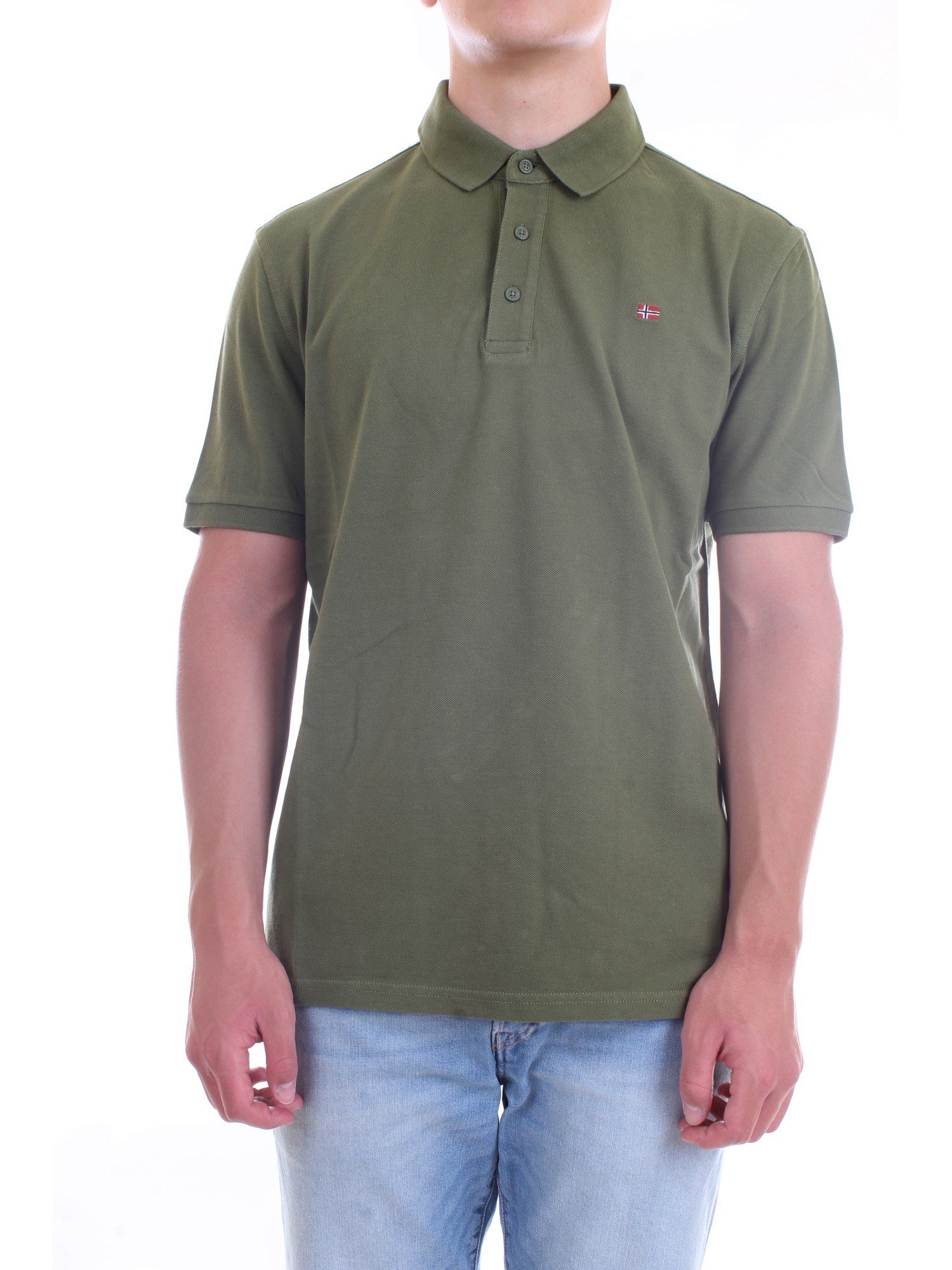 NAPAPIJRI NP0A4FUO Green Clothing Man Polo shirt NAPAPIJRI NP0A4FUO Green Clothing Man Polo shirt