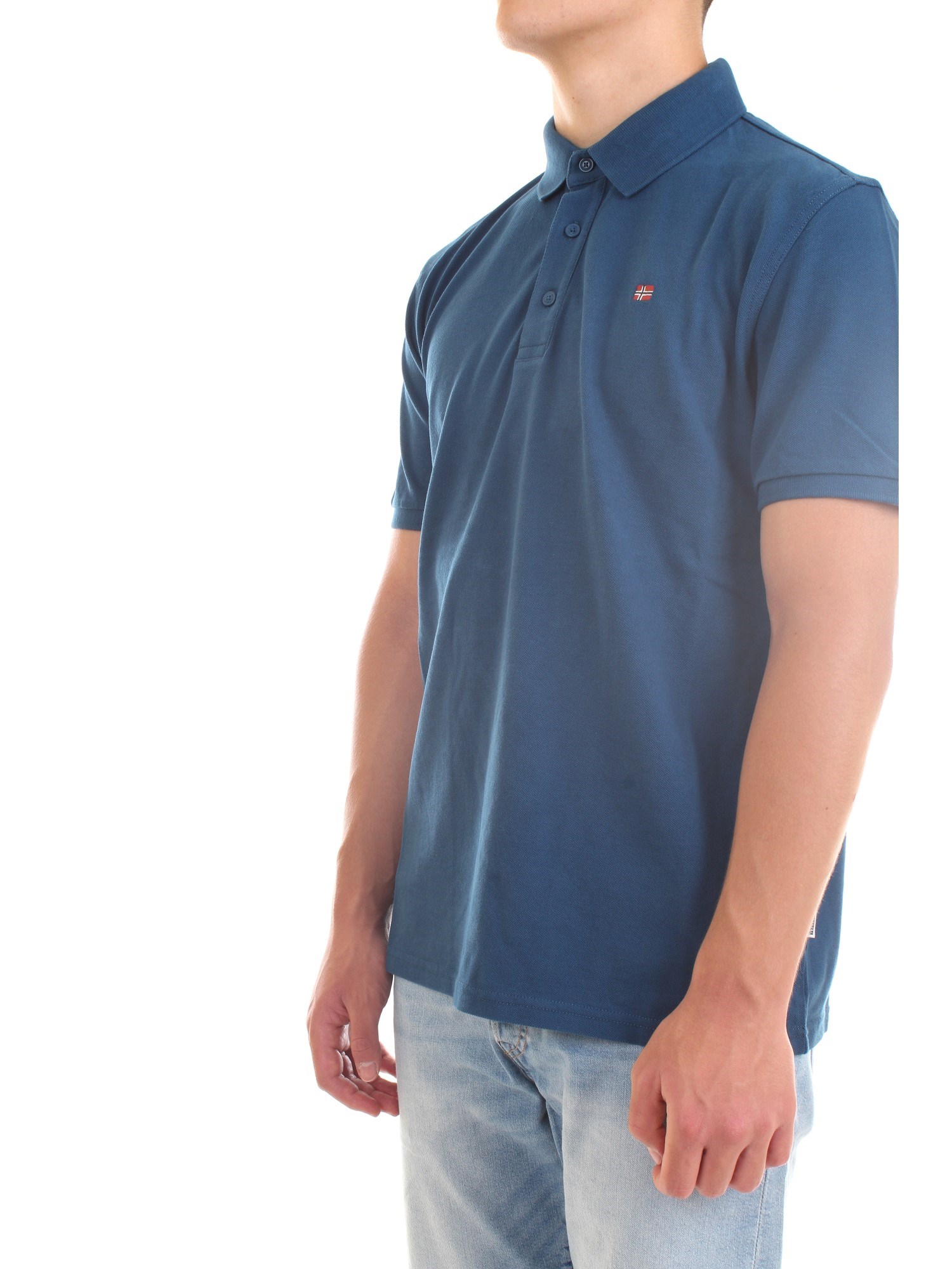 NAPAPIJRI NP0A4FUO Medium blue Clothing Man Polo shirt NAPAPIJRI NP0A4FUO Medium blue Clothing Man Polo shirt