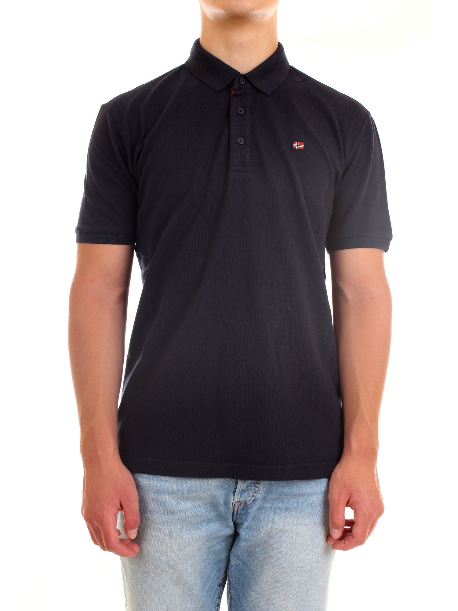 NAPAPIJRI NP0A4FUO Blue Clothing Man Polo shirt NAPAPIJRI NP0A4FUO Blue Clothing Man Polo shirt
