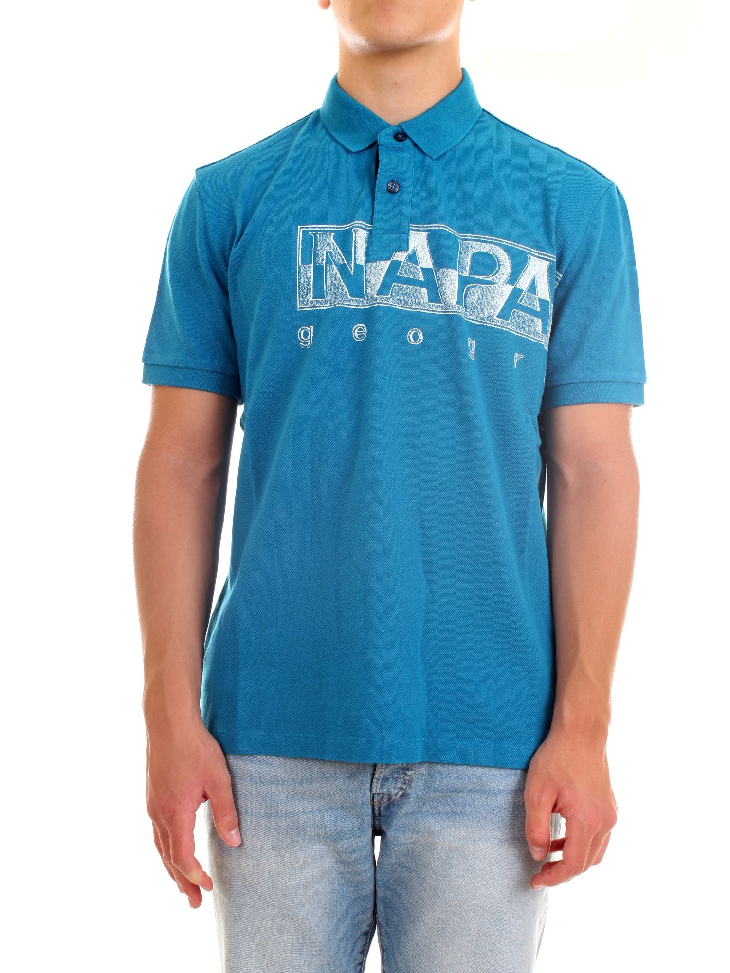 NAPAPIJRI NP0A4FA4 Light blue Clothing Man Polo shirt NAPAPIJRI NP0A4FA4 Light blue Clothing Man Polo shirt