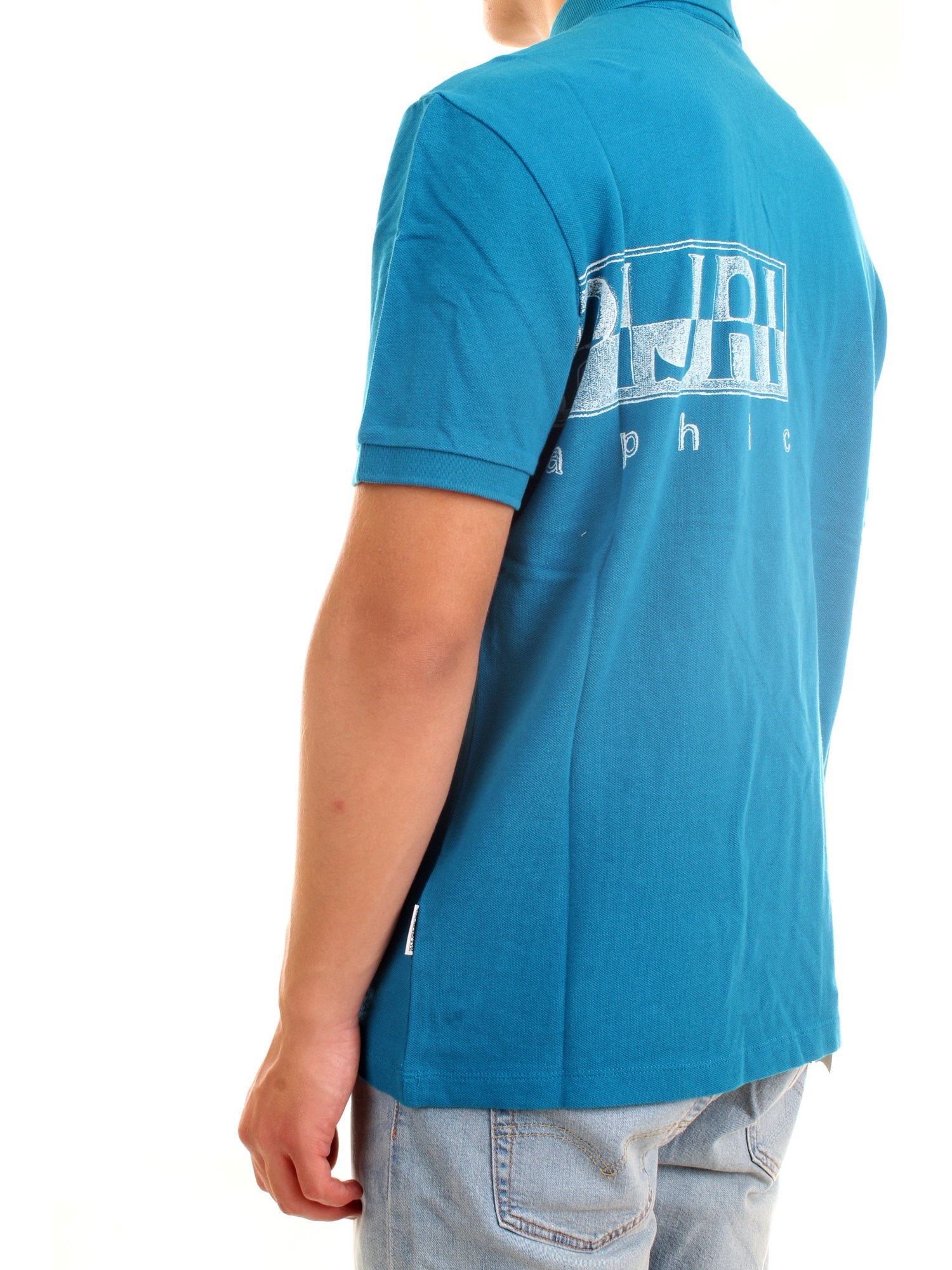 NAPAPIJRI NP0A4FA4 Light blue Clothing Man Polo shirt NAPAPIJRI NP0A4FA4 Light blue Clothing Man Polo shirt