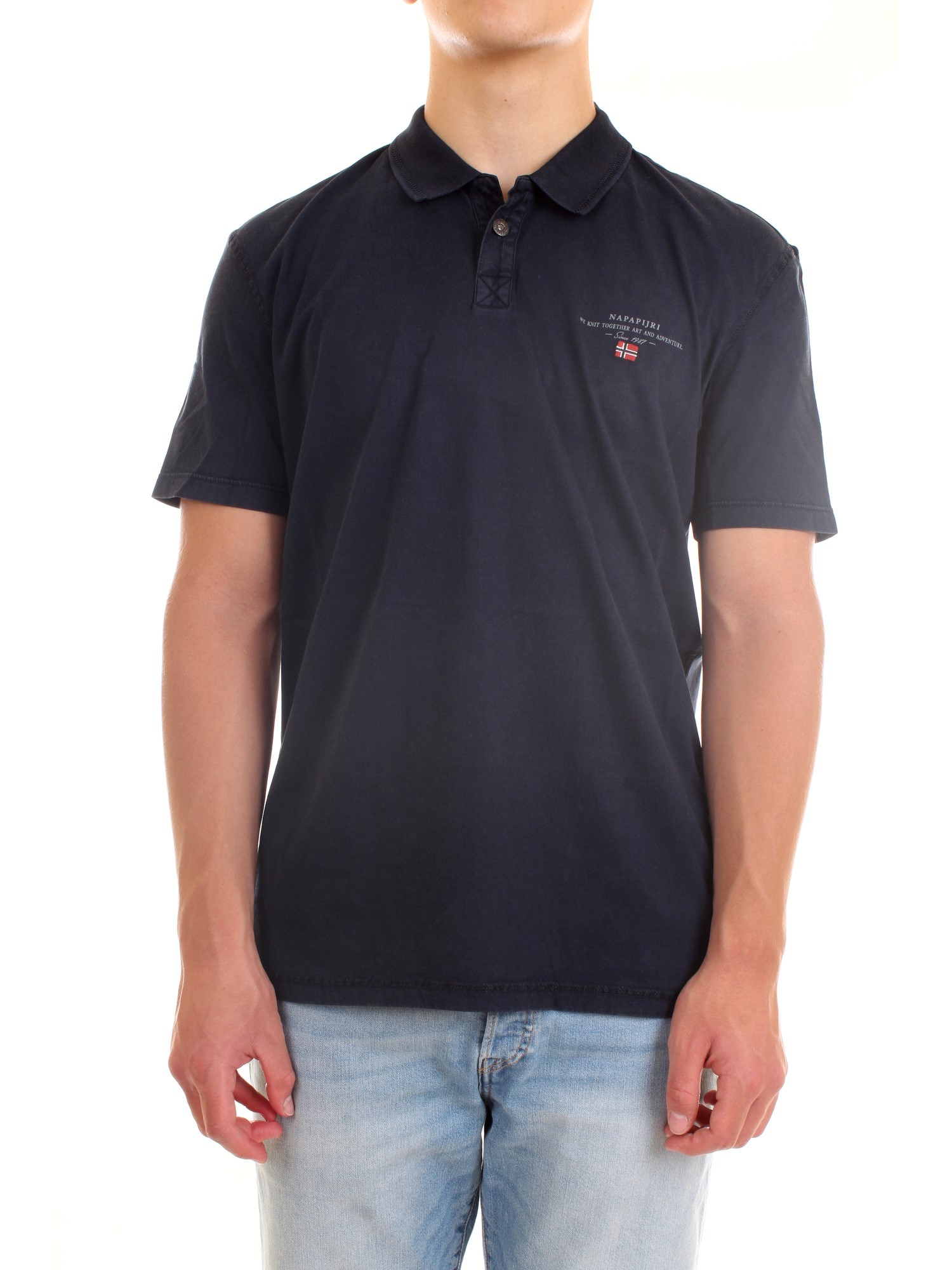NAPAPIJRI NP0A4F9P Blue Clothing Man Polo shirt NAPAPIJRI NP0A4F9P Blue Clothing Man Polo shirt