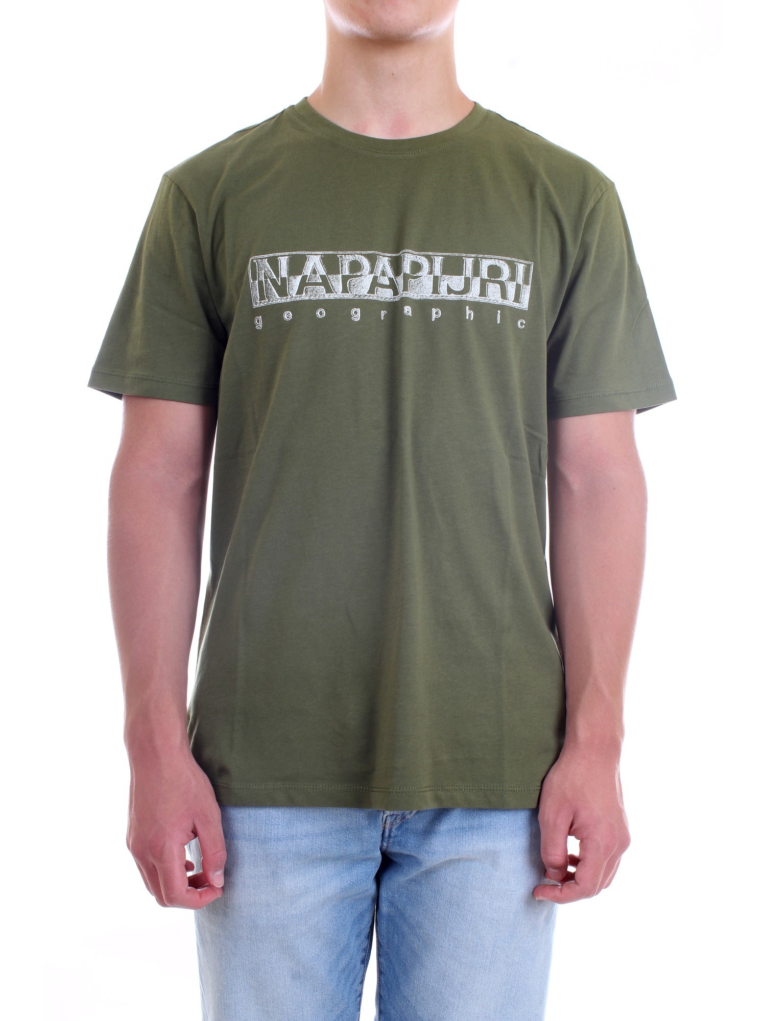 NAPAPIJRI NP0A4F9O Green Clothing Man T-Shirt/Polo NAPAPIJRI NP0A4F9O Green Clothing Man T-Shirt/Polo
