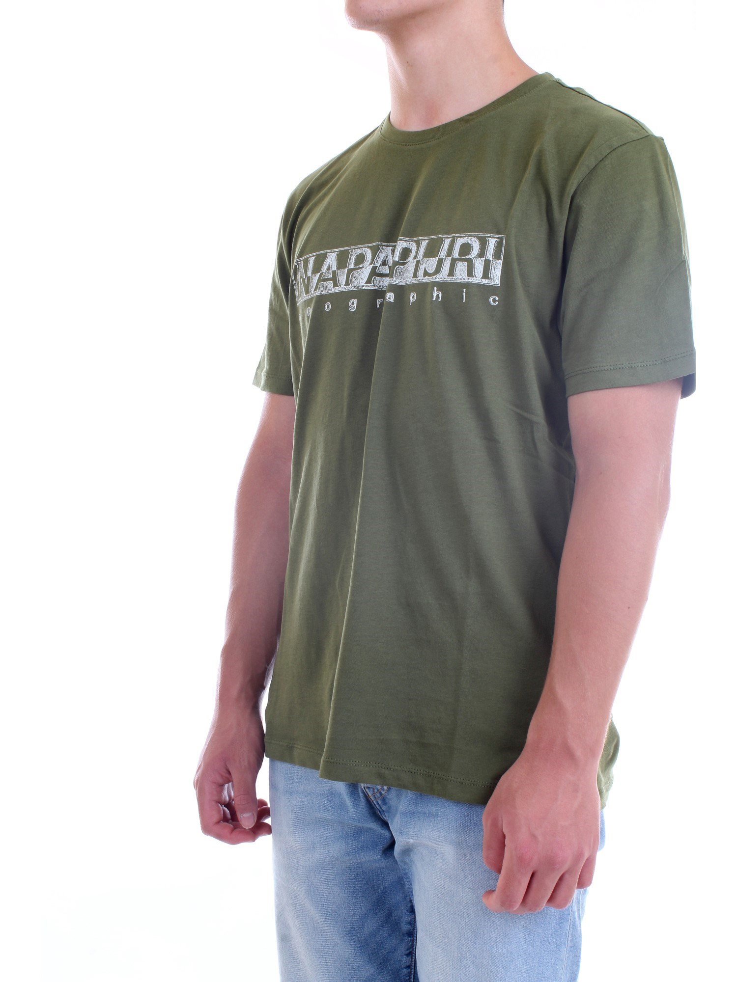 NAPAPIJRI NP0A4F9O Green Clothing Man T-Shirt/Polo NAPAPIJRI NP0A4F9O Green Clothing Man T-Shirt/Polo