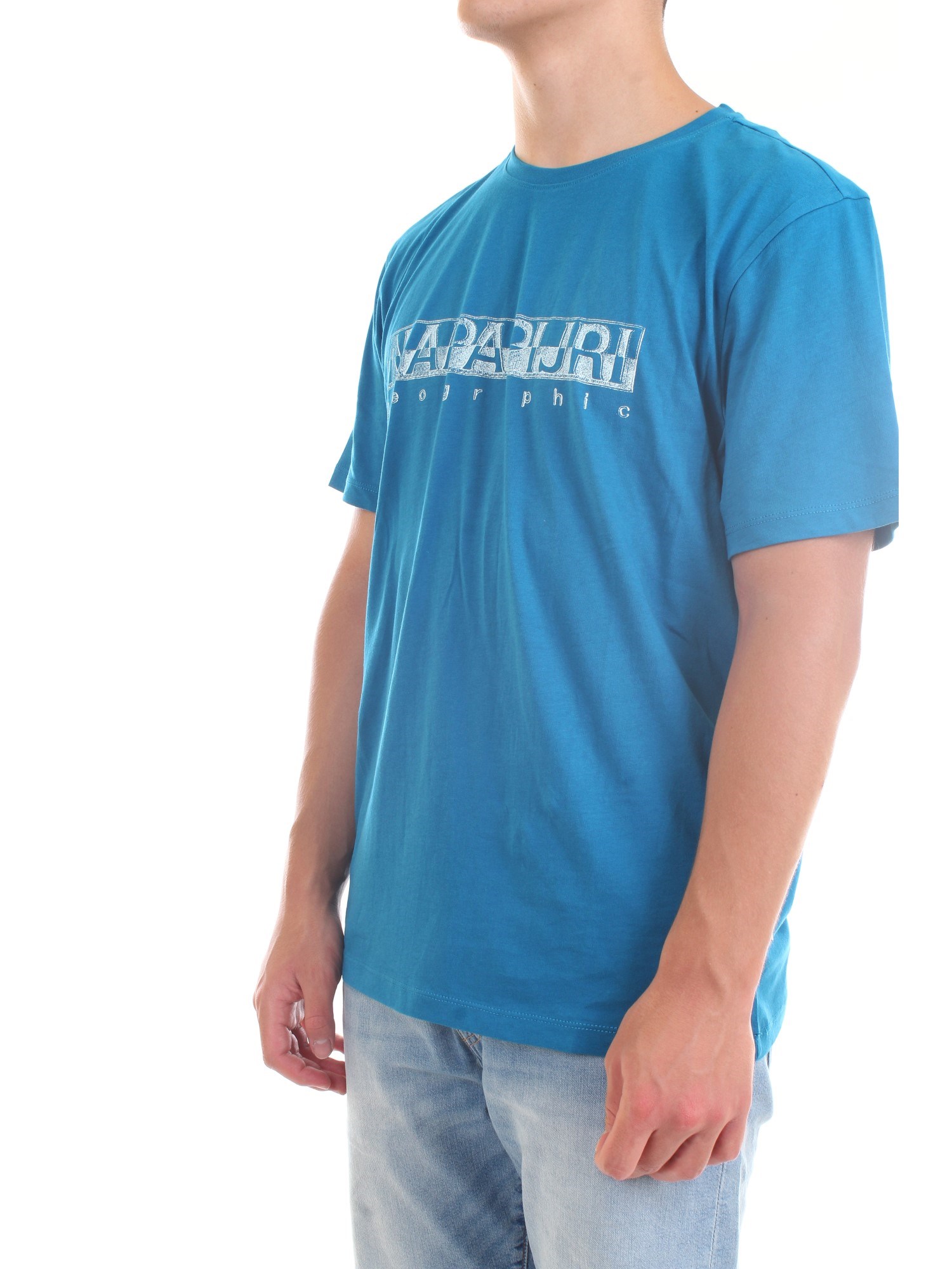 NAPAPIJRI NP0A4F9O Light blue Clothing Man T-Shirt/Polo NAPAPIJRI NP0A4F9O Light blue Clothing Man T-Shirt/Polo