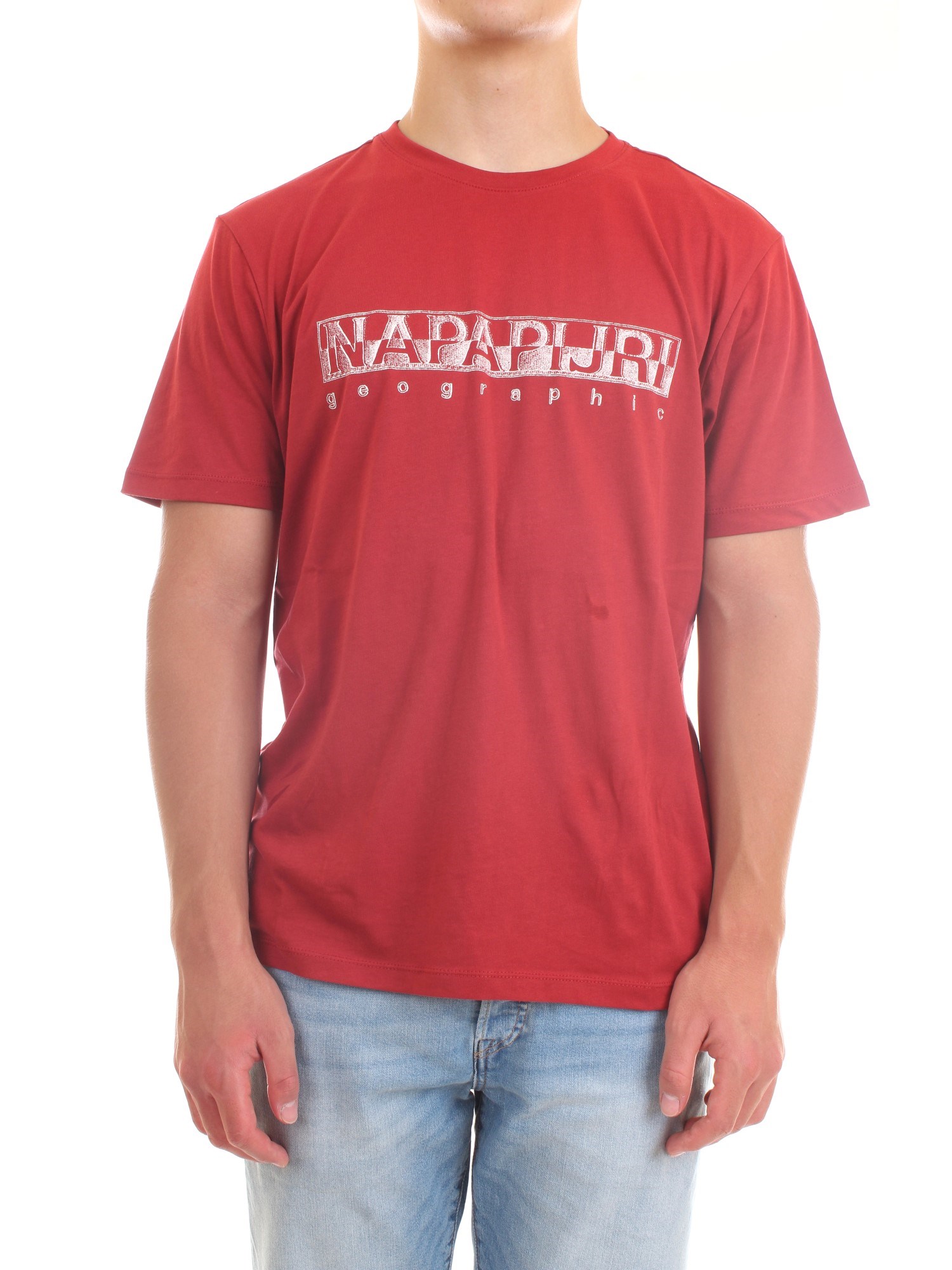 NAPAPIJRI NP0A4F9O Red Clothing Man T-Shirt/Polo NAPAPIJRI NP0A4F9O Red Clothing Man T-Shirt/Polo