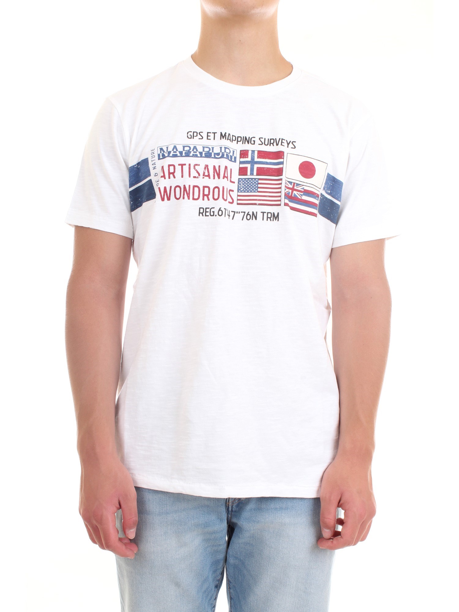 NAPAPIJRI NP0A4F6J White Clothing Man T-Shirt/Polo NAPAPIJRI NP0A4F6J White Clothing Man T-Shirt/Polo