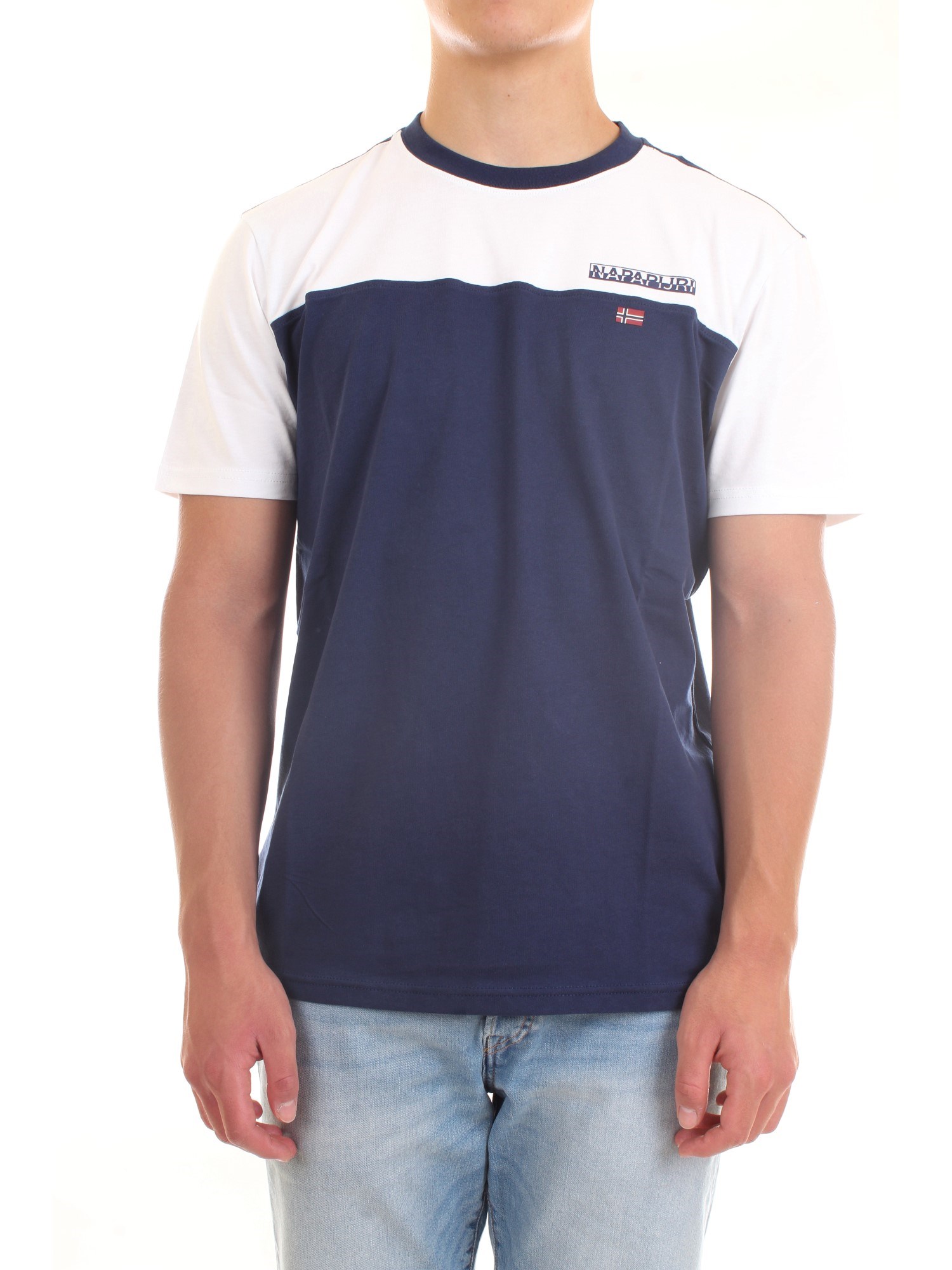 NAPAPIJRI NP0A4F6T Blue Clothing Man T-Shirt/Polo NAPAPIJRI NP0A4F6T Blue Clothing Man T-Shirt/Polo