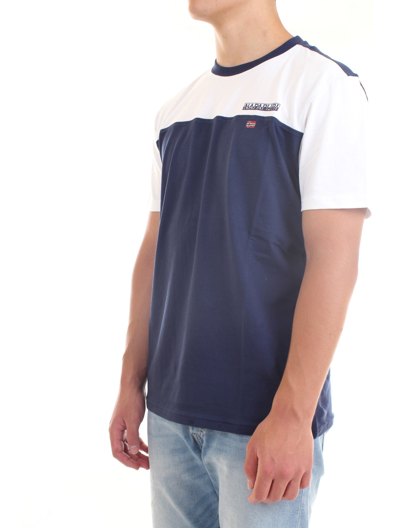 NAPAPIJRI NP0A4F6T Blue Clothing Man T-Shirt/Polo NAPAPIJRI NP0A4F6T Blue Clothing Man T-Shirt/Polo
