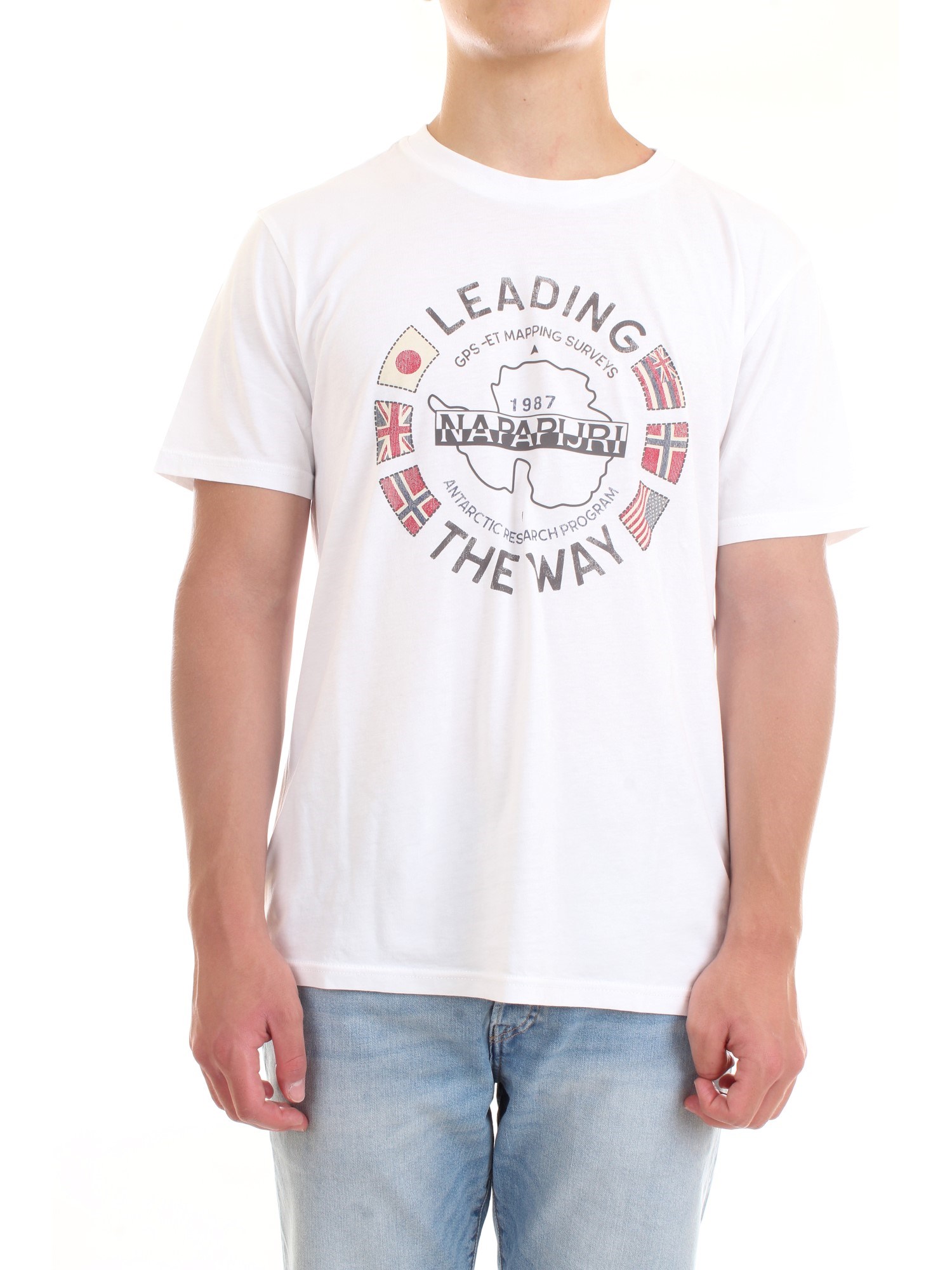 NAPAPIJRI NP0A4F6P White Clothing Man T-Shirt/Polo NAPAPIJRI NP0A4F6P White Clothing Man T-Shirt/Polo