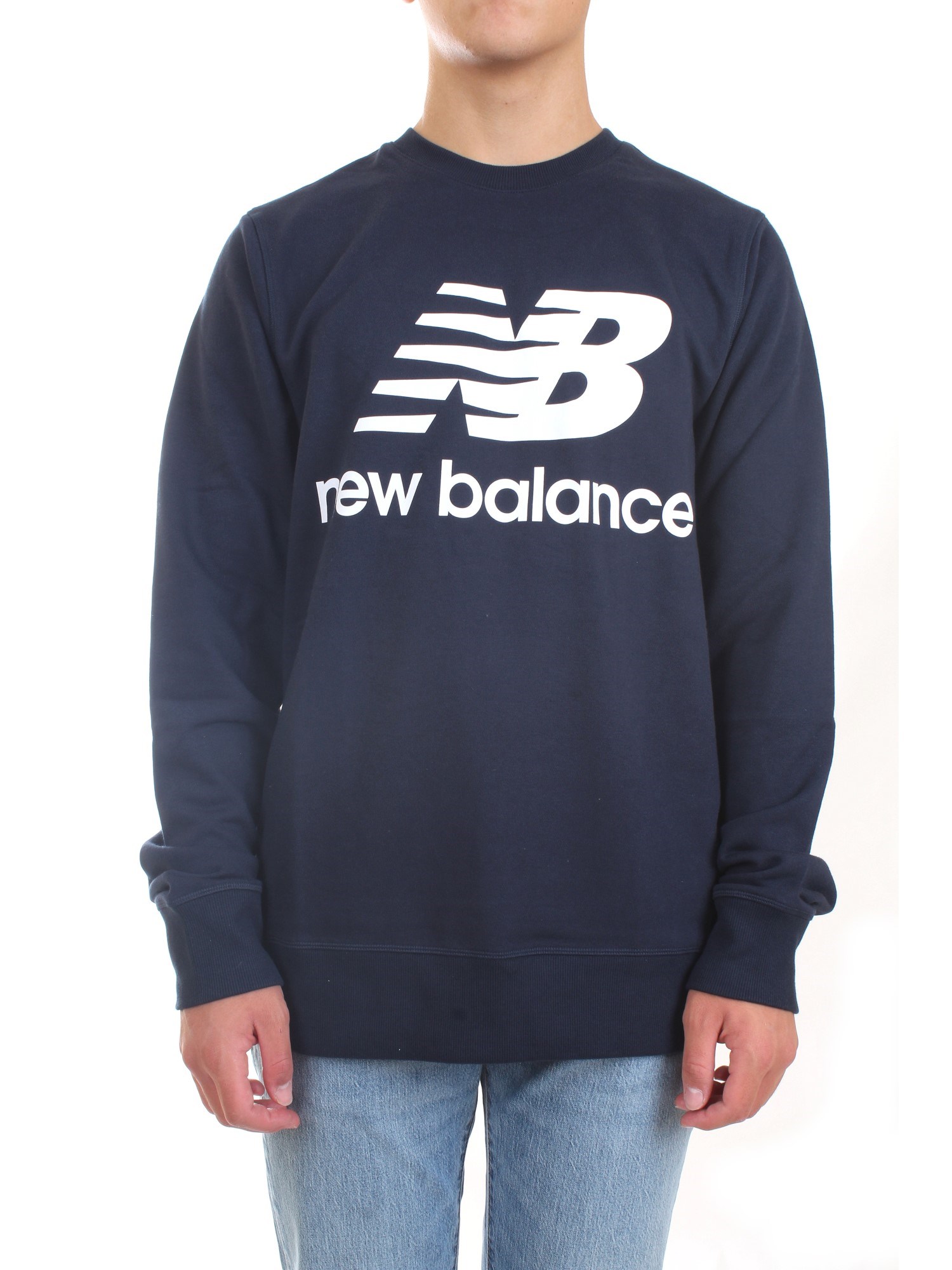 NEW BALANCE MT03560 Blue Clothing Man Sweater NEW BALANCE MT03560 Blue Clothing Man Sweater