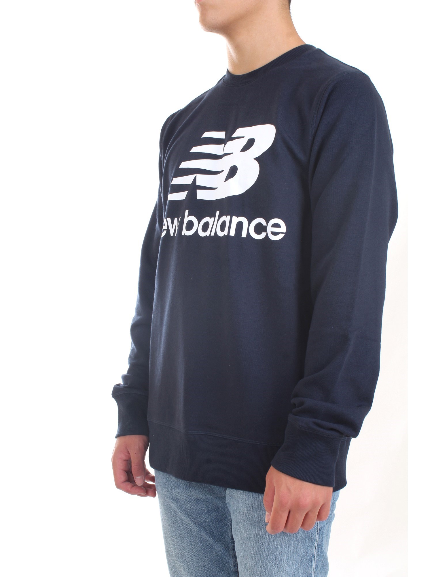 NEW BALANCE MT03560 Blue Clothing Man Sweater NEW BALANCE MT03560 Blue Clothing Man Sweater