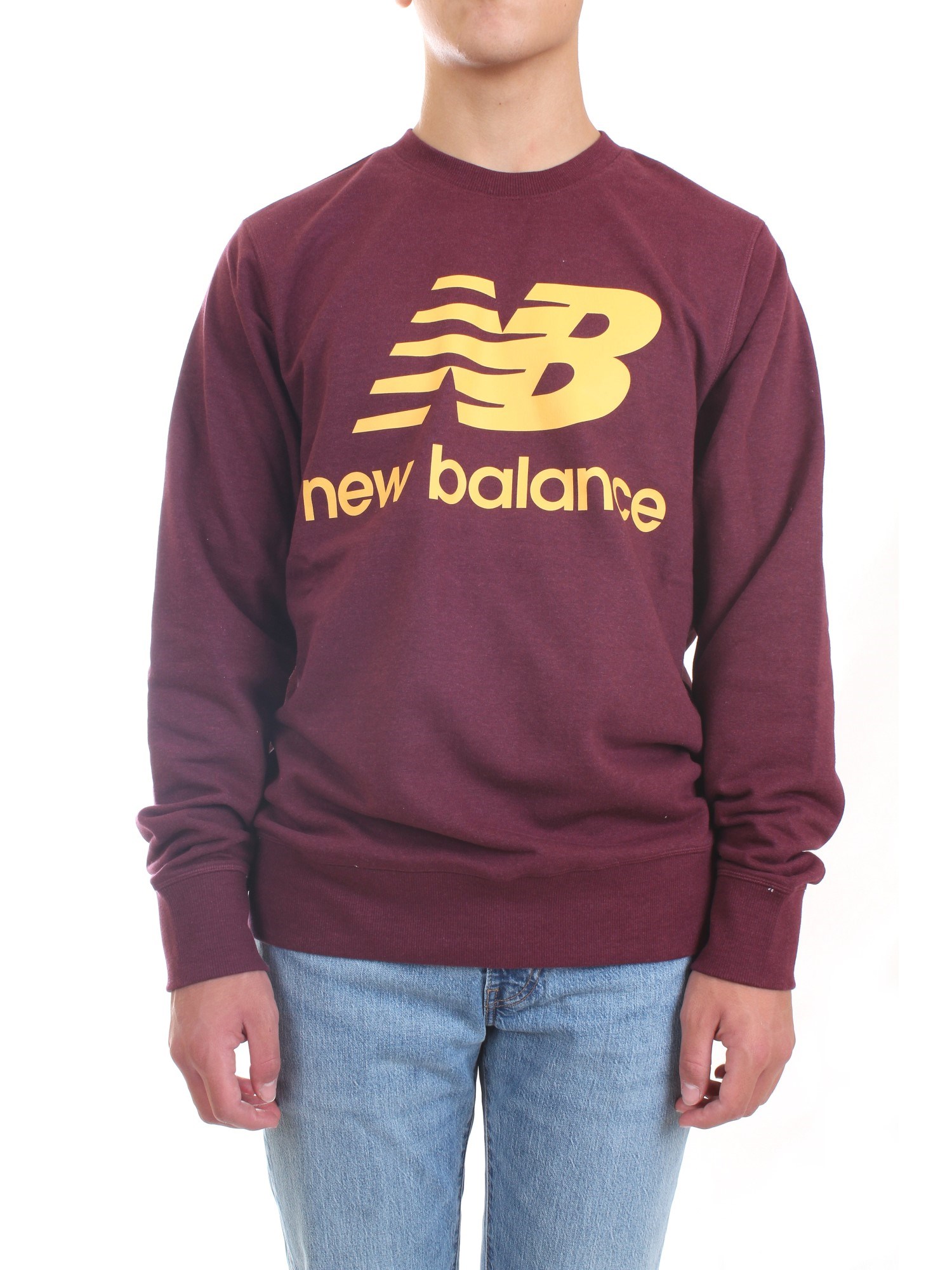 NEW BALANCE MT03560 Bordeaux Clothing Man Sweater NEW BALANCE MT03560 Bordeaux Clothing Man Sweater