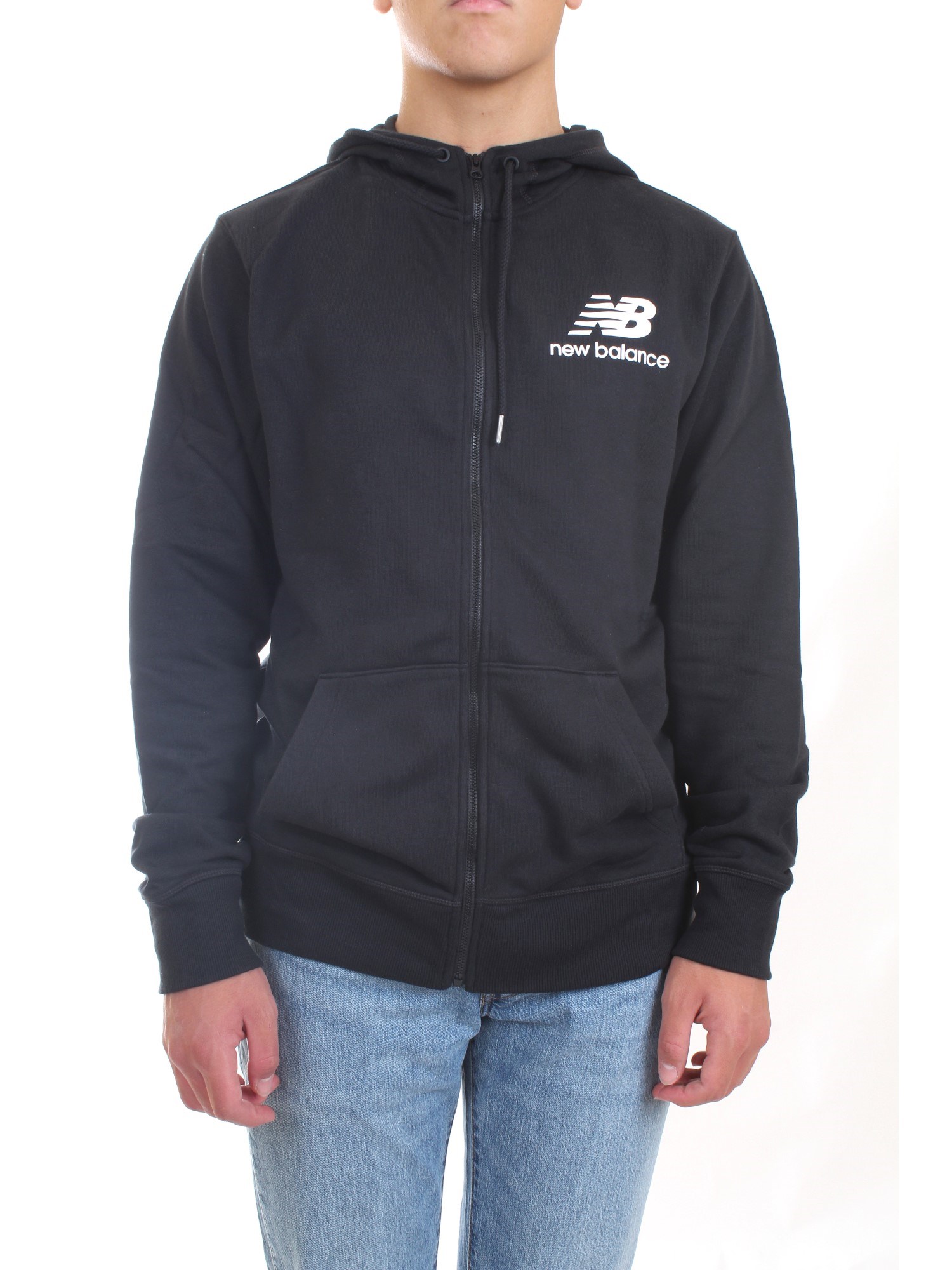 NEW BALANCE MJ3558 Black Clothing Man Sweater NEW BALANCE MJ3558 Black Clothing Man Sweater